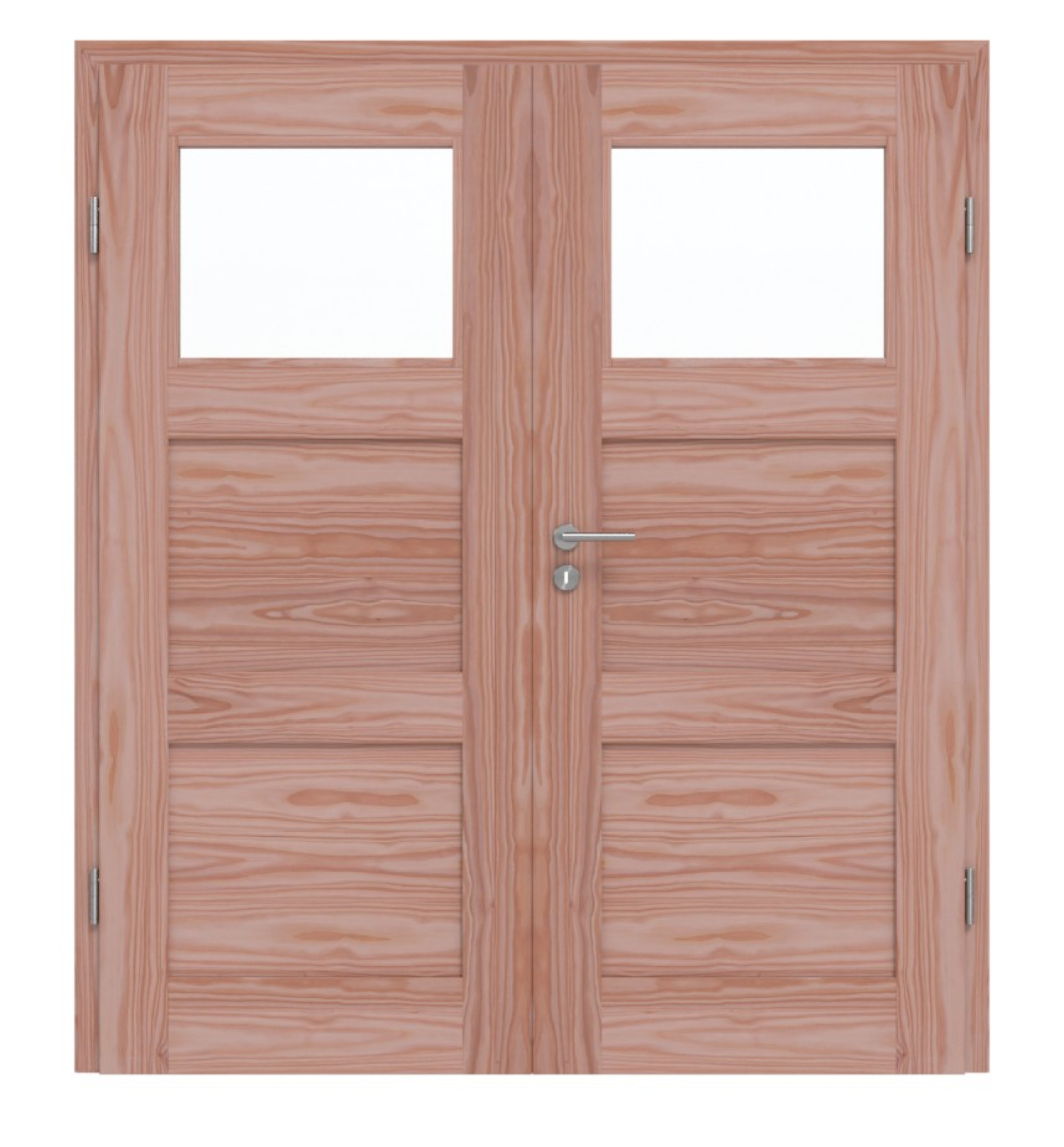 Drzwi podwójne TM-31 z drewna larchowego z ościeżnicą