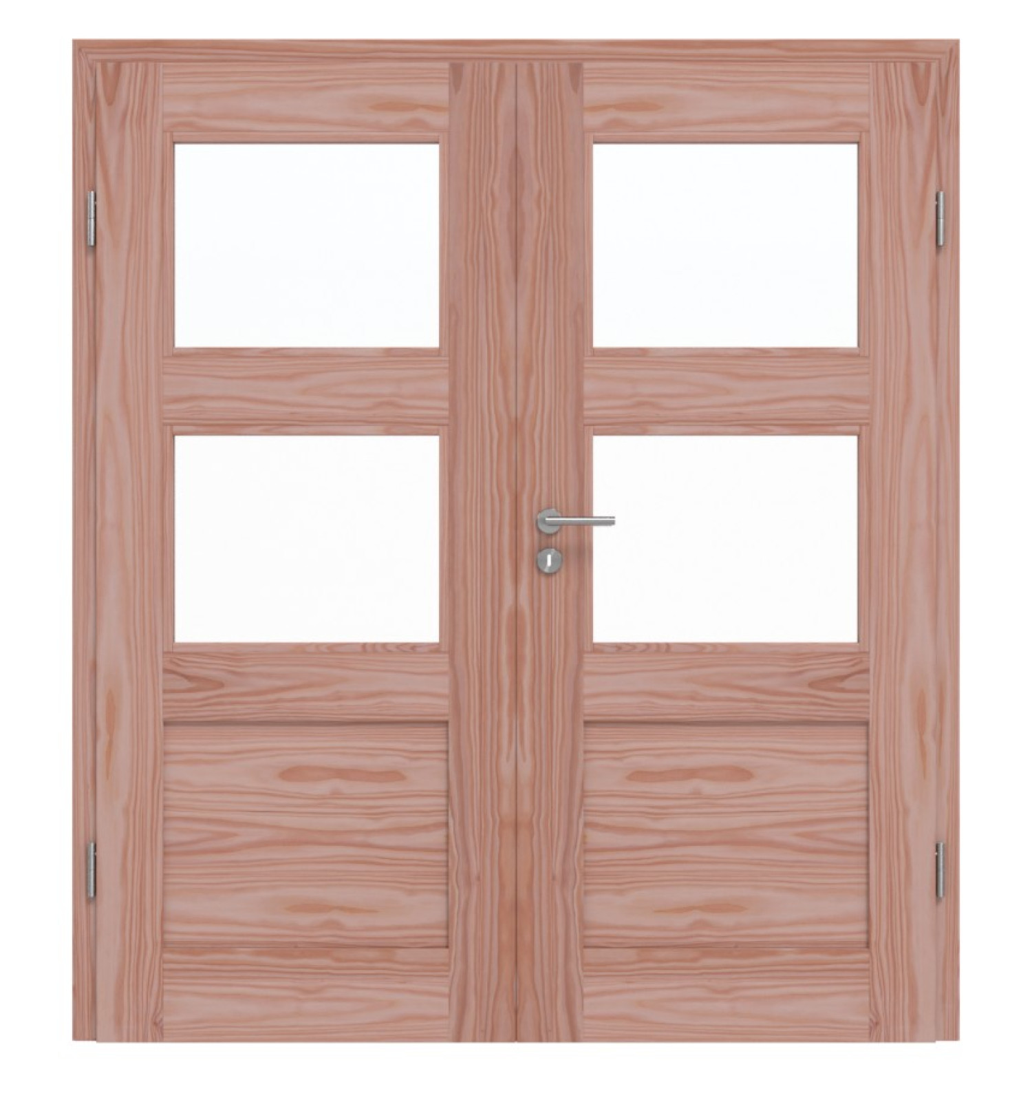 Drzwi podwójne TM-32 z drewna larchowego z ościeżnicą