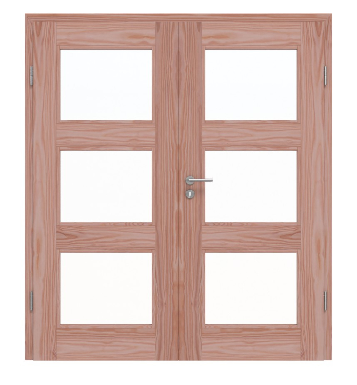 Drzwi podwójne TM-33 z drewna larchowego z ościeżnicą