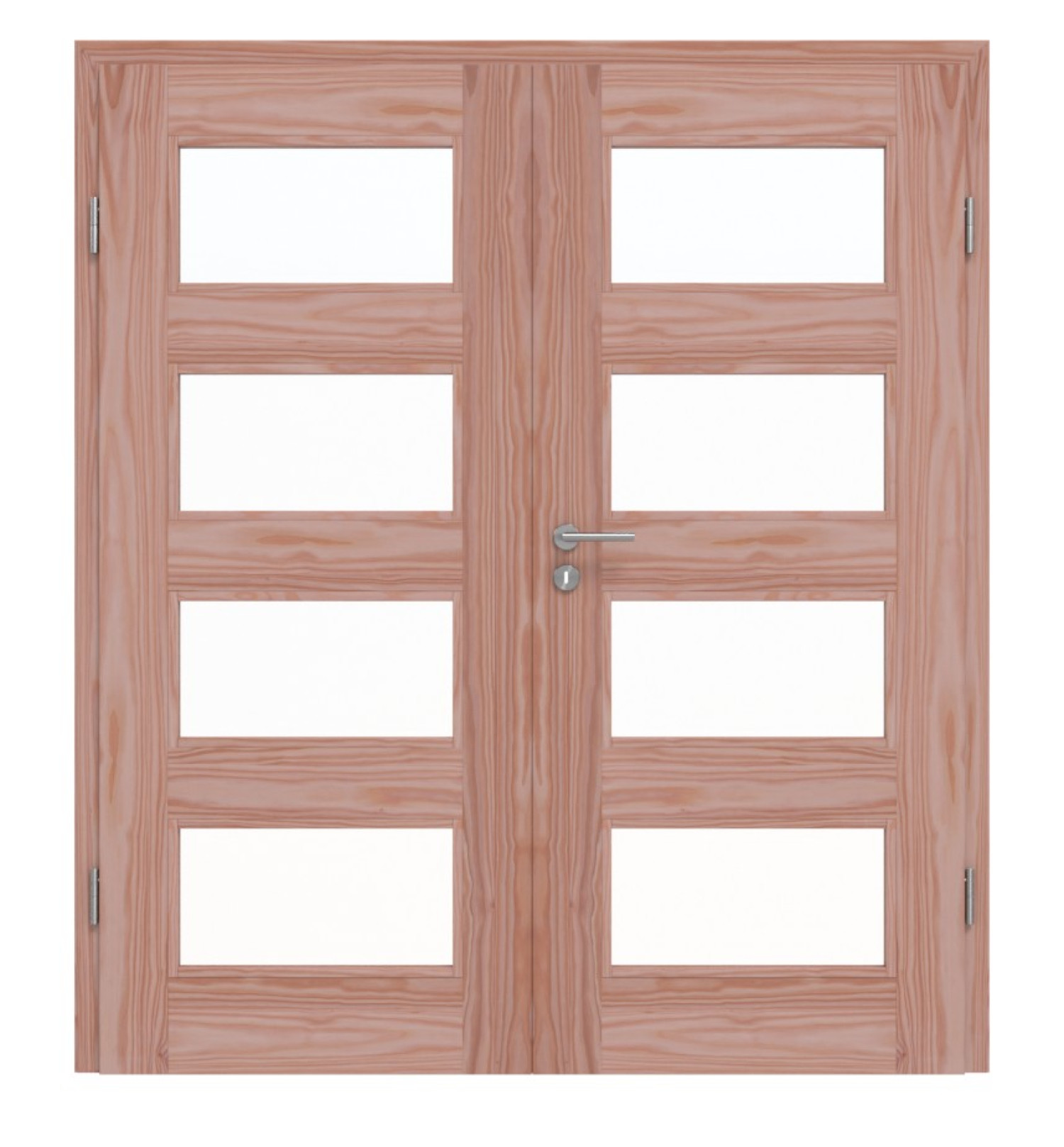 Drzwi podwójne TM-36 z drewna larchowego z ościeżnicą