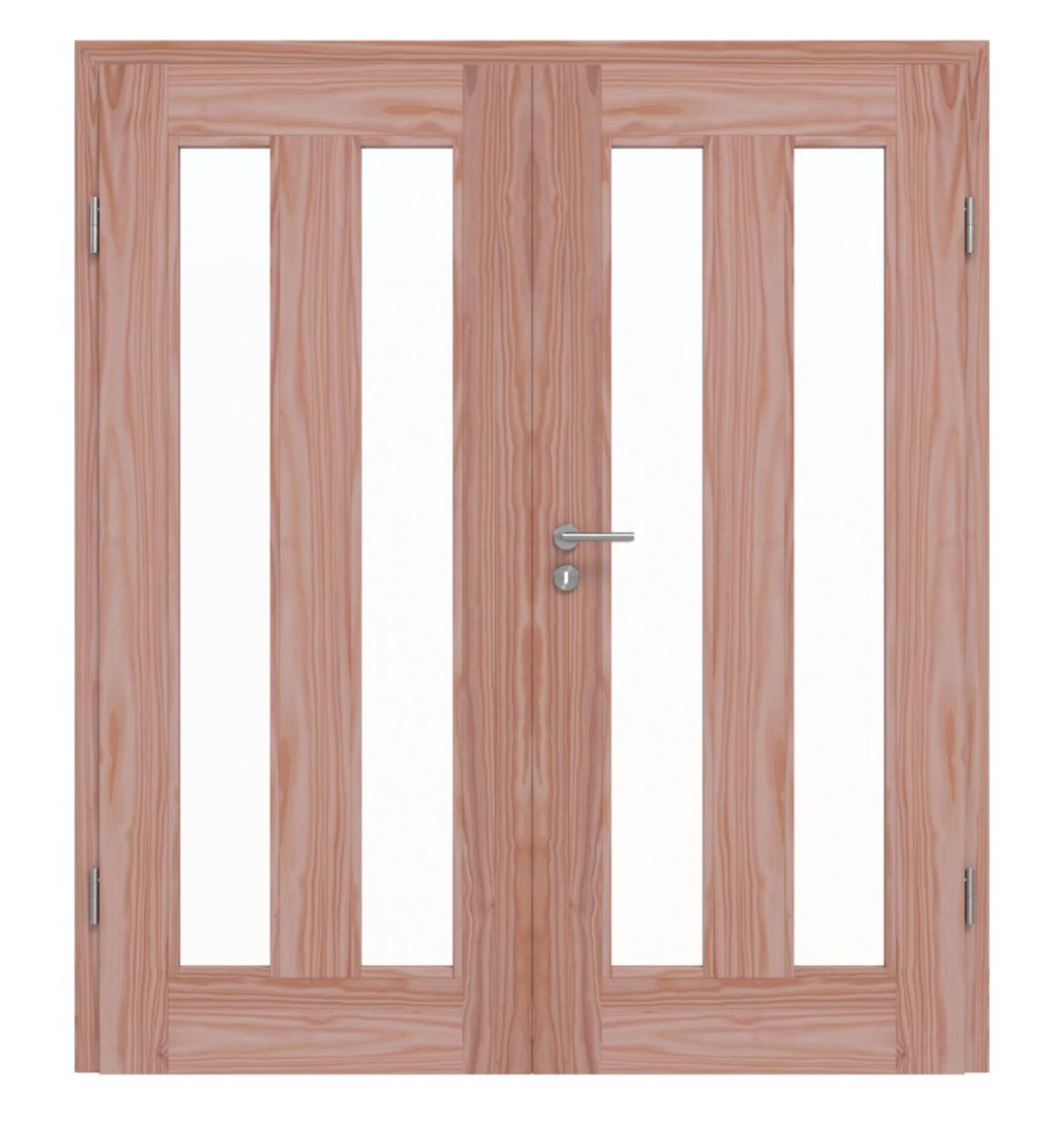 Drzwi podwójne TM-39 z drewna larchowego z ościeżnicą