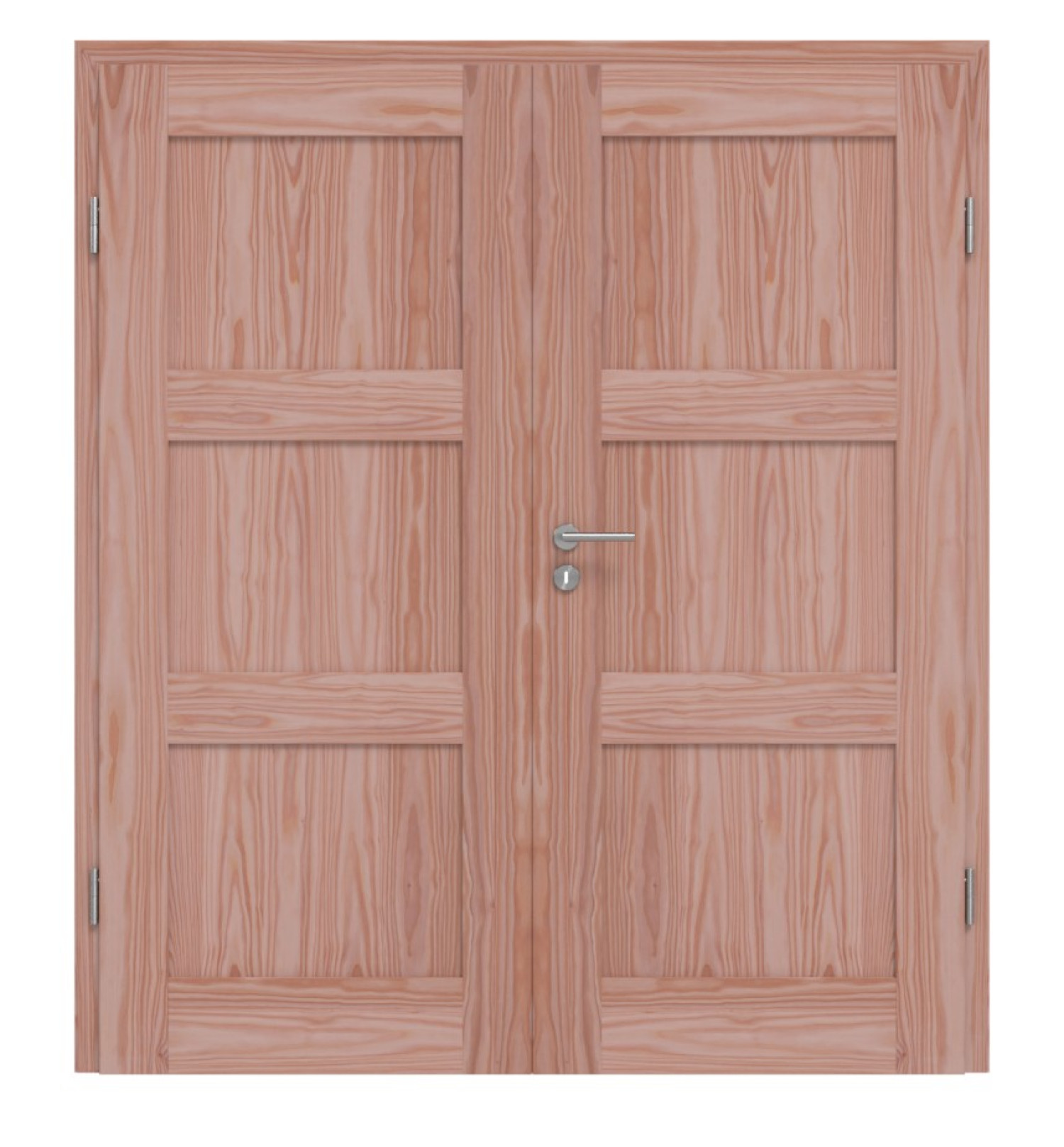 Drzwi podwójne TM-6 z drewna larchowego z ościeżnicą