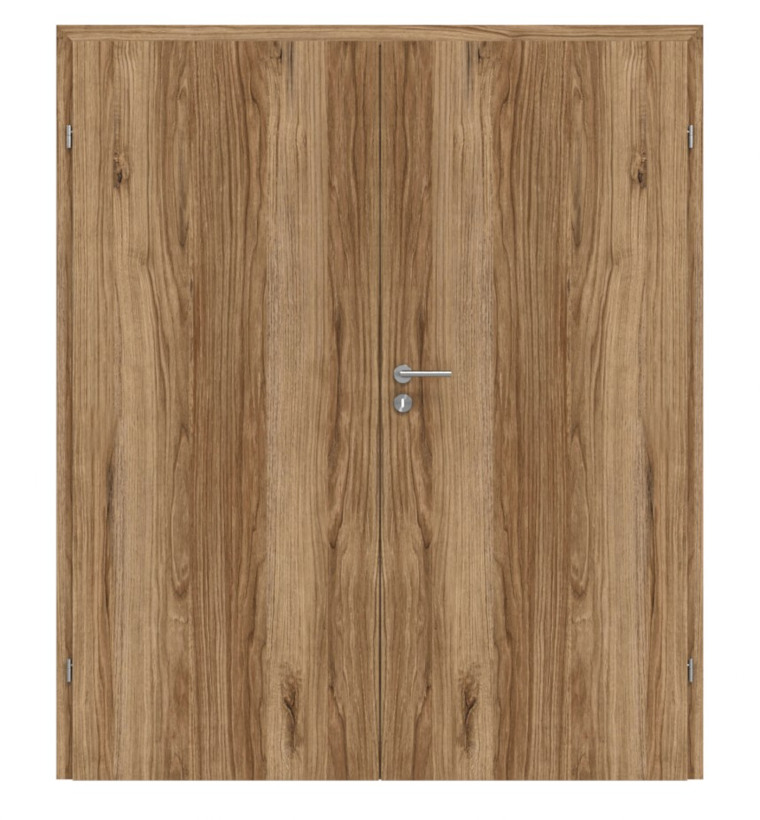 Widok frontowy drzwi podwójnych Zano M1 Honig Catania folia dekoracyjna z ościeżnicą