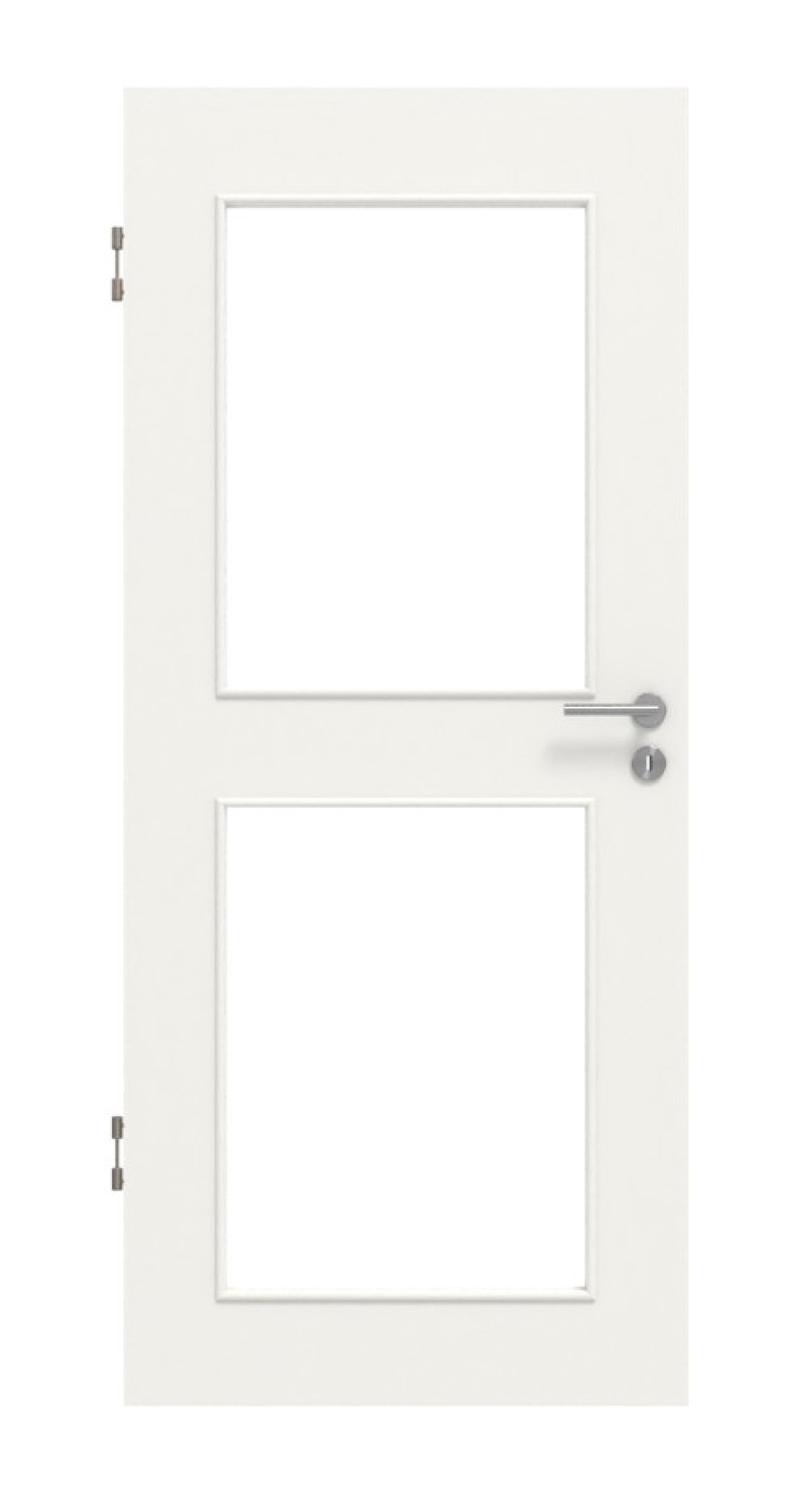 Frontansicht drzwi wewnętrznych LA 12 Basic Lack w kolorze białym podobnym do RAL 9016 - Huga