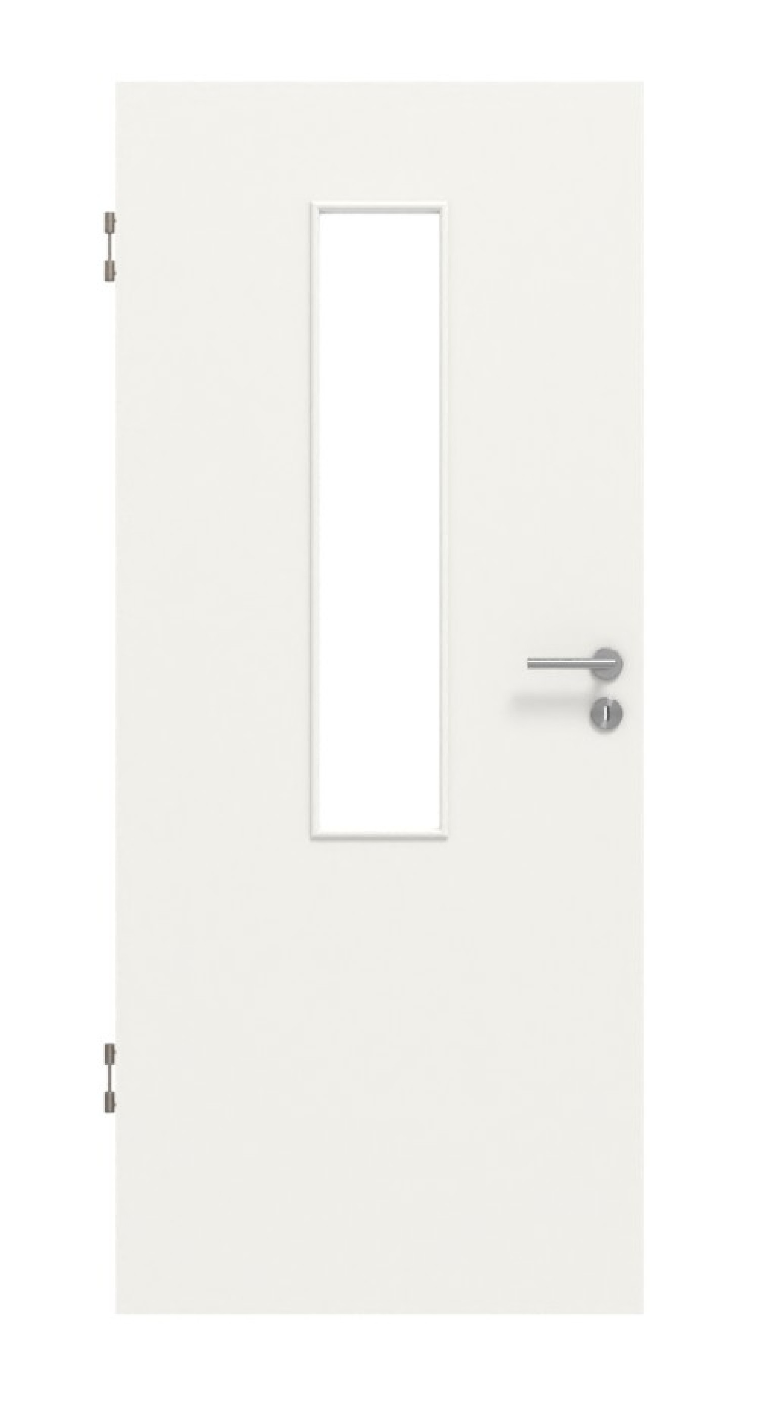 Frontansicht białej podobnej do RAL 9016 LA 4 środkowej drzwi wewnętrznych Basic Lack - Huga