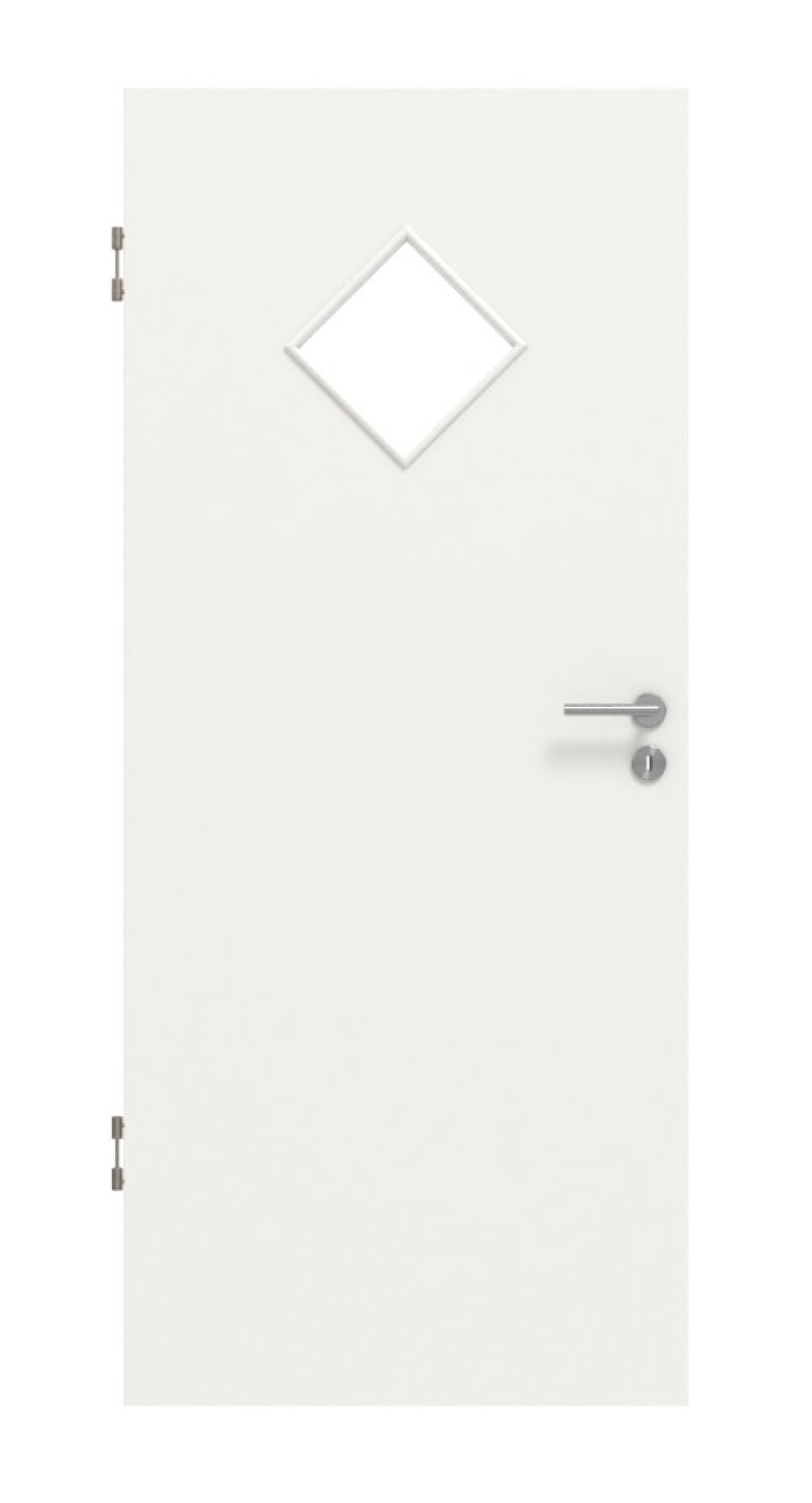 Frontansicht białej drzwi wewnętrznej LA 6 Raute Basic Lack podobnej do RAL 9016 - Huga