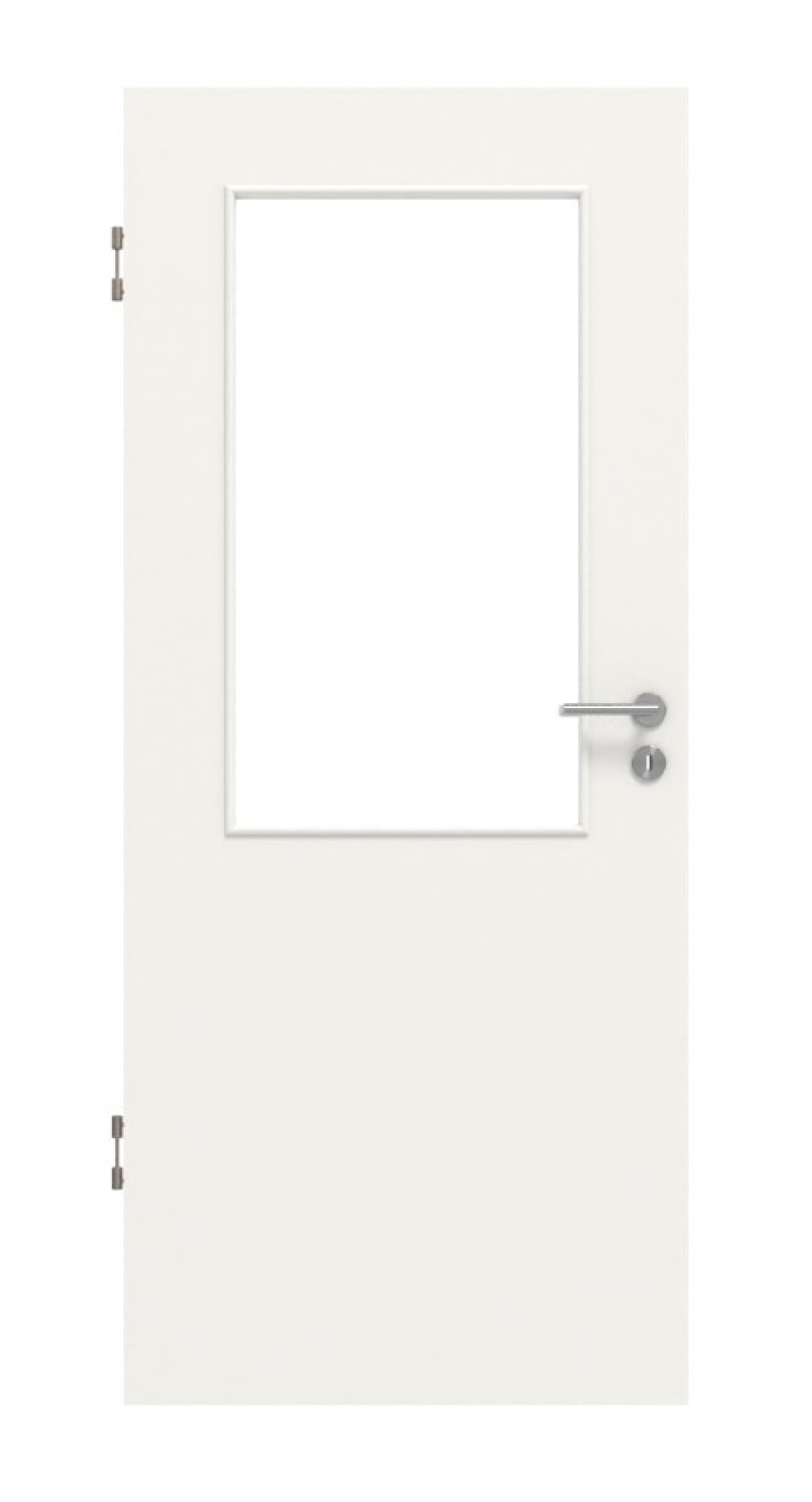 Frontansicht drzwi wewnętrznych Huga w białym kolorze podobnym do RAL 9016 LA 7 Basic Lack