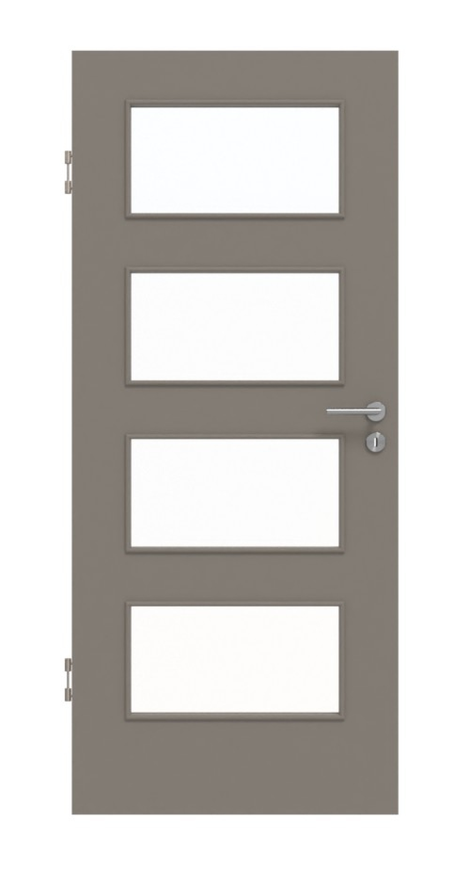 Frontansicht Taupe RAL 7048 LA 9 Basic Lack Innentür - Huga