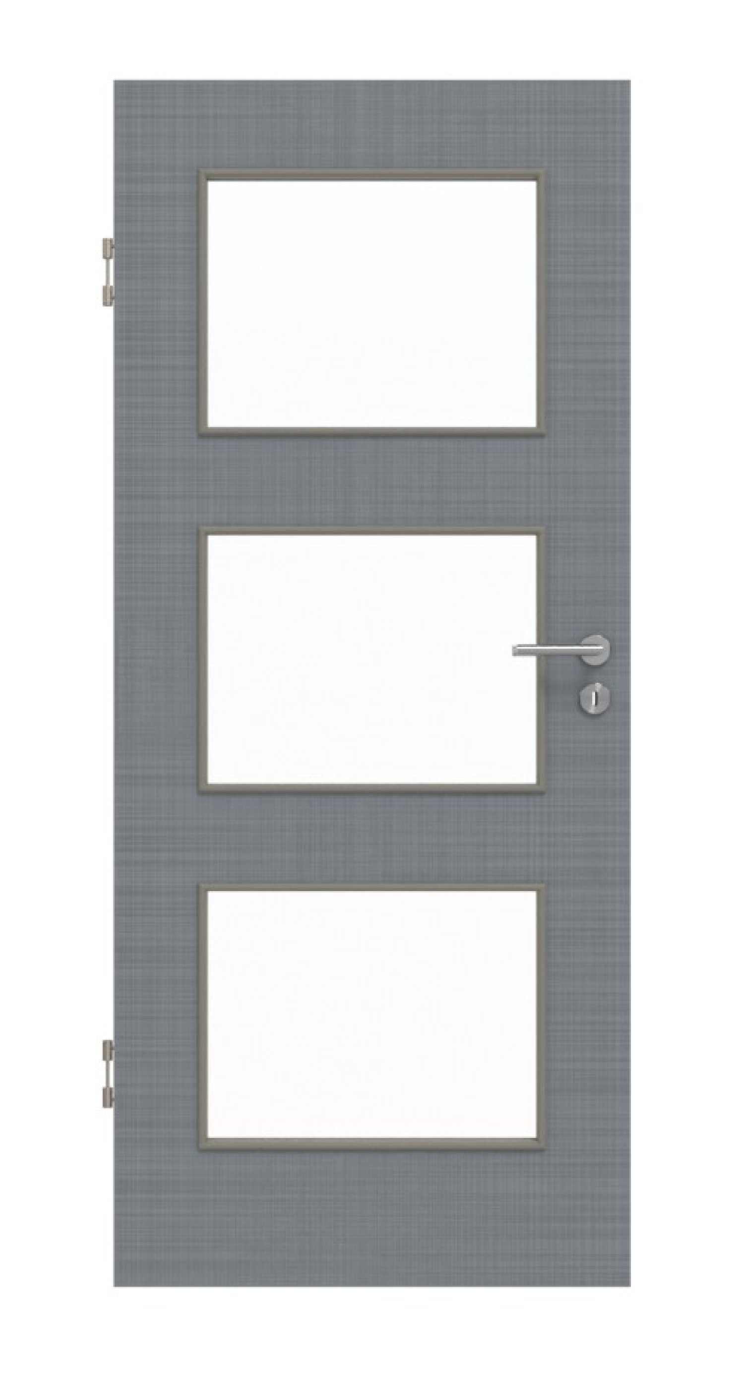 Frontansicht drzwi wewnętrznych Huga Cotton like Hygge Szary LA 11 Basic