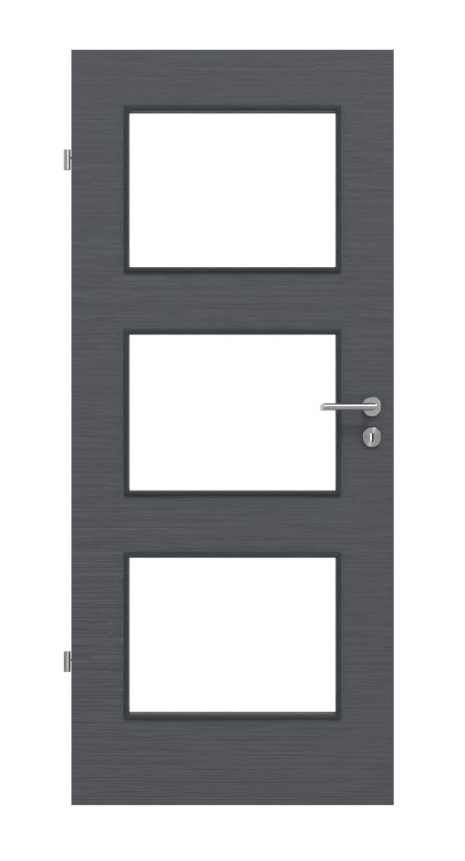 Frontansicht Strukturiert Anthrazit LA 11 Basic Innentür - Huga