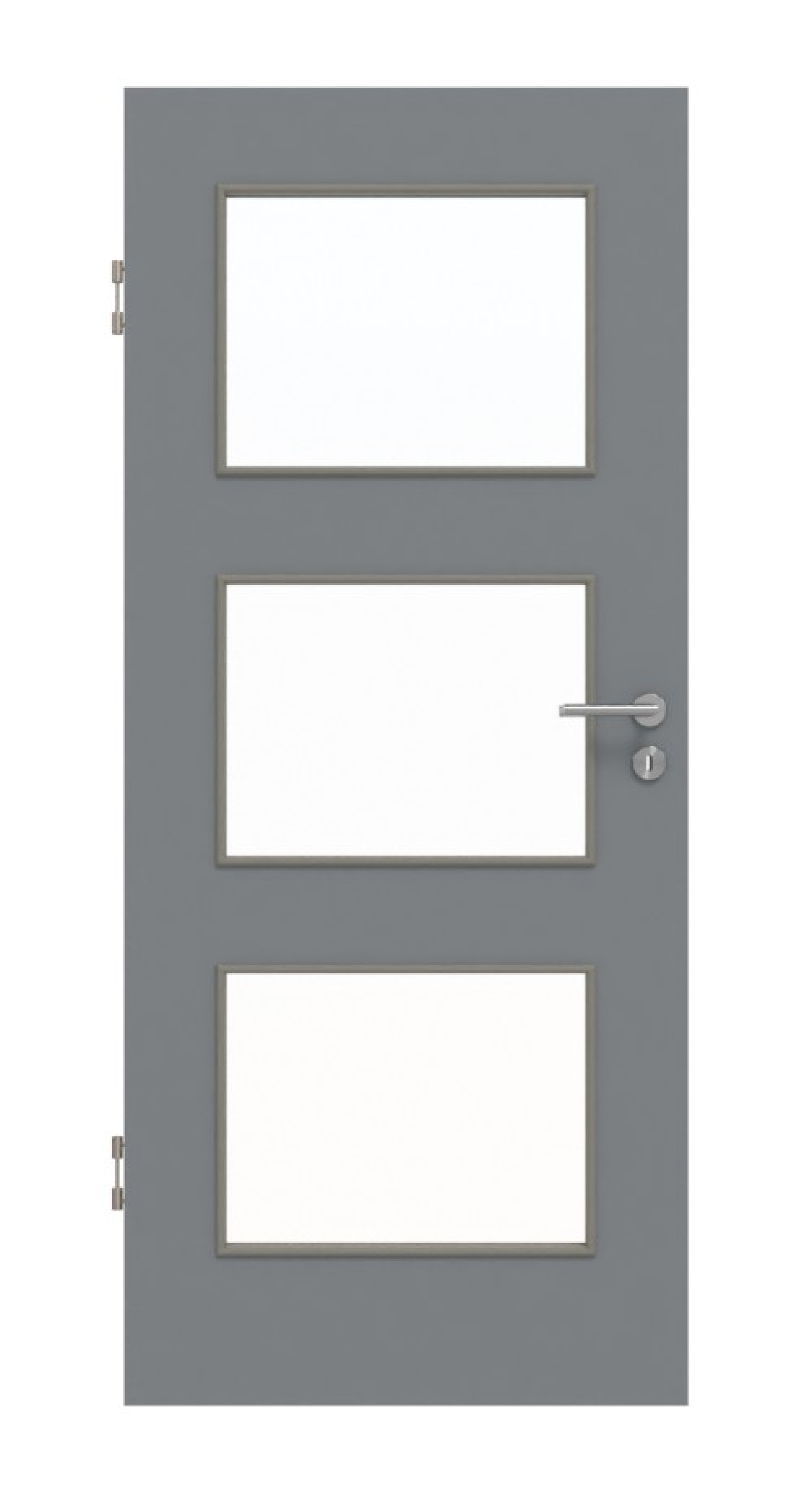 Frontansicht Ultramatt Hygge Szary LA 11 Podstawowe drzwi wewnętrzne - Huga