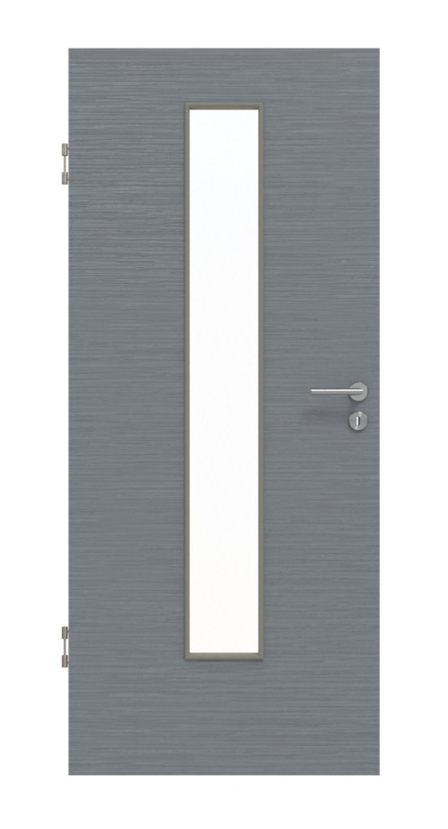 Front view of Structured Hygge Grey LA 24 centered Basic Interior Door - Huga