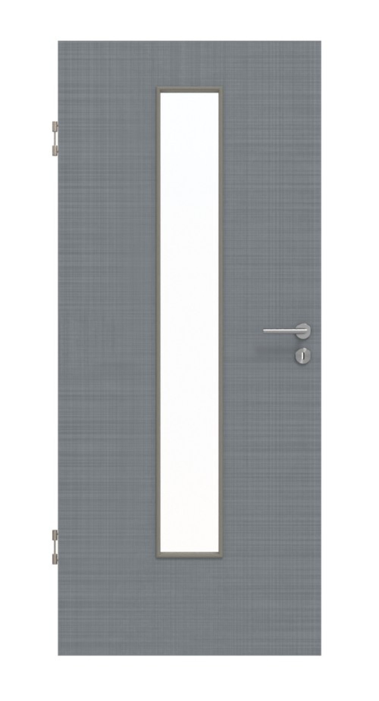 Widok frontowy drzwi wewnętrznych Basic Huga Cotton like Hygge Szary LA 24 na środku