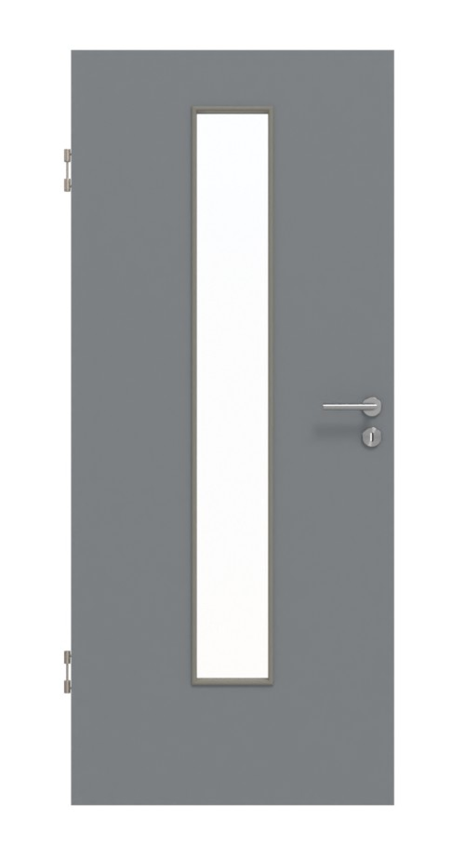 Frontansicht Ultramatt Hygge Szary LA 24 środkowa drzwi wewnętrzne Basic - Huga