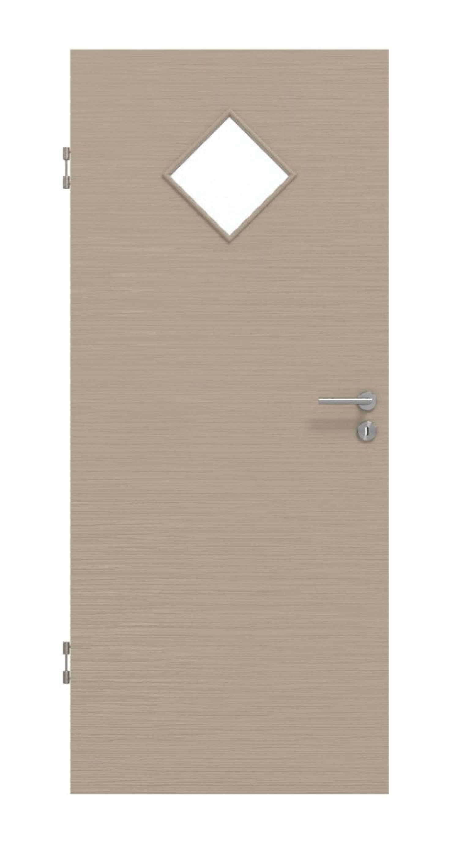Frontansicht strukturiert Taupe LA 6 Basic Innentür - Huga