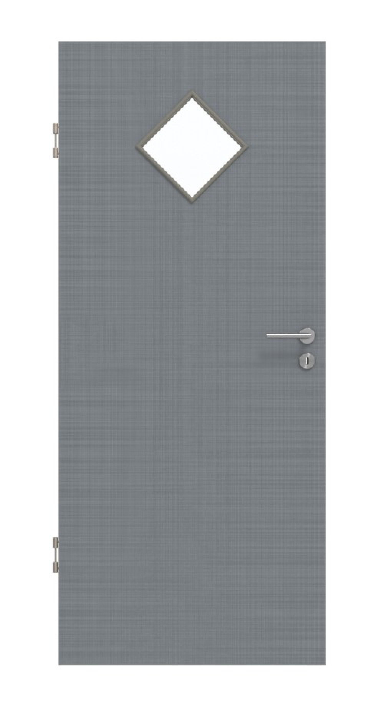 Front view of Cotton like Hygge Grey LA 6 Diamond Basic Interior Door - Huga