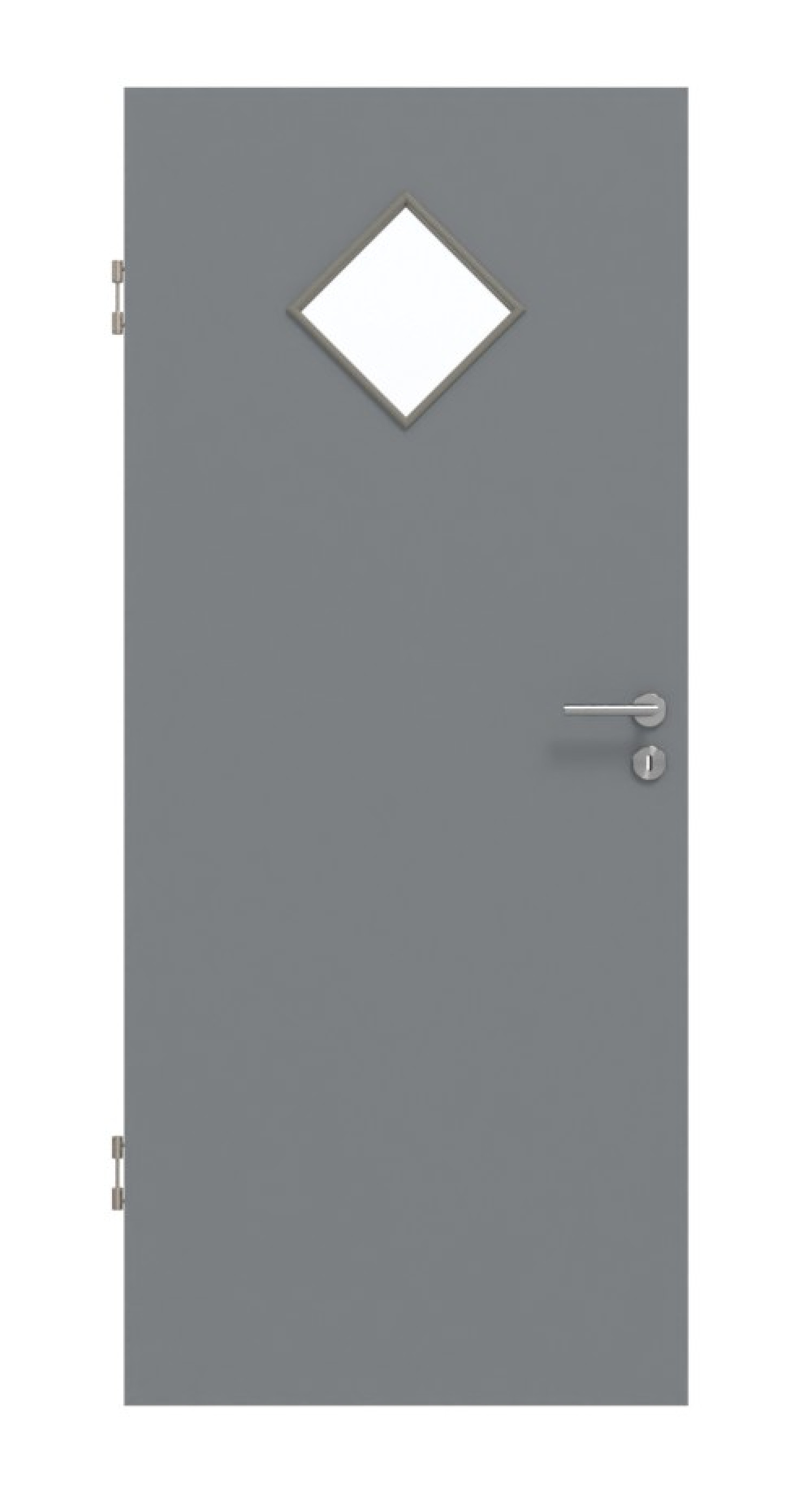 Frontansicht Ultramatt Hygge Szary LA 6 Rombo Basic Drzwi wewnętrzne - Huga