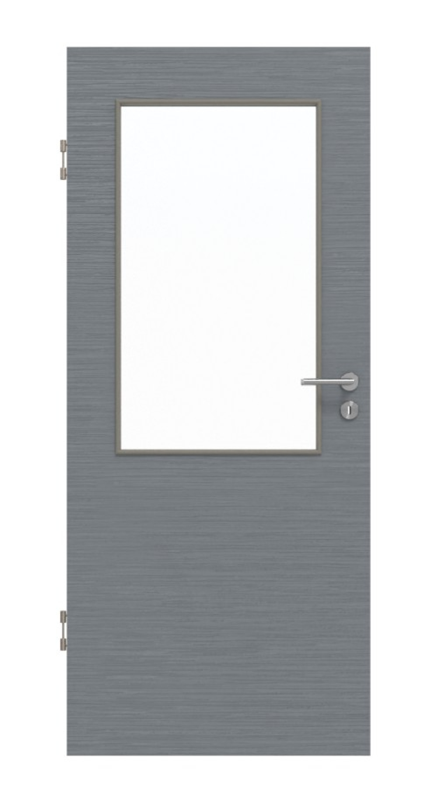 Frontansicht Strukturiert Hygge Szary LA 7 Podstawowe Drzwi Wewnętrzne - Huga