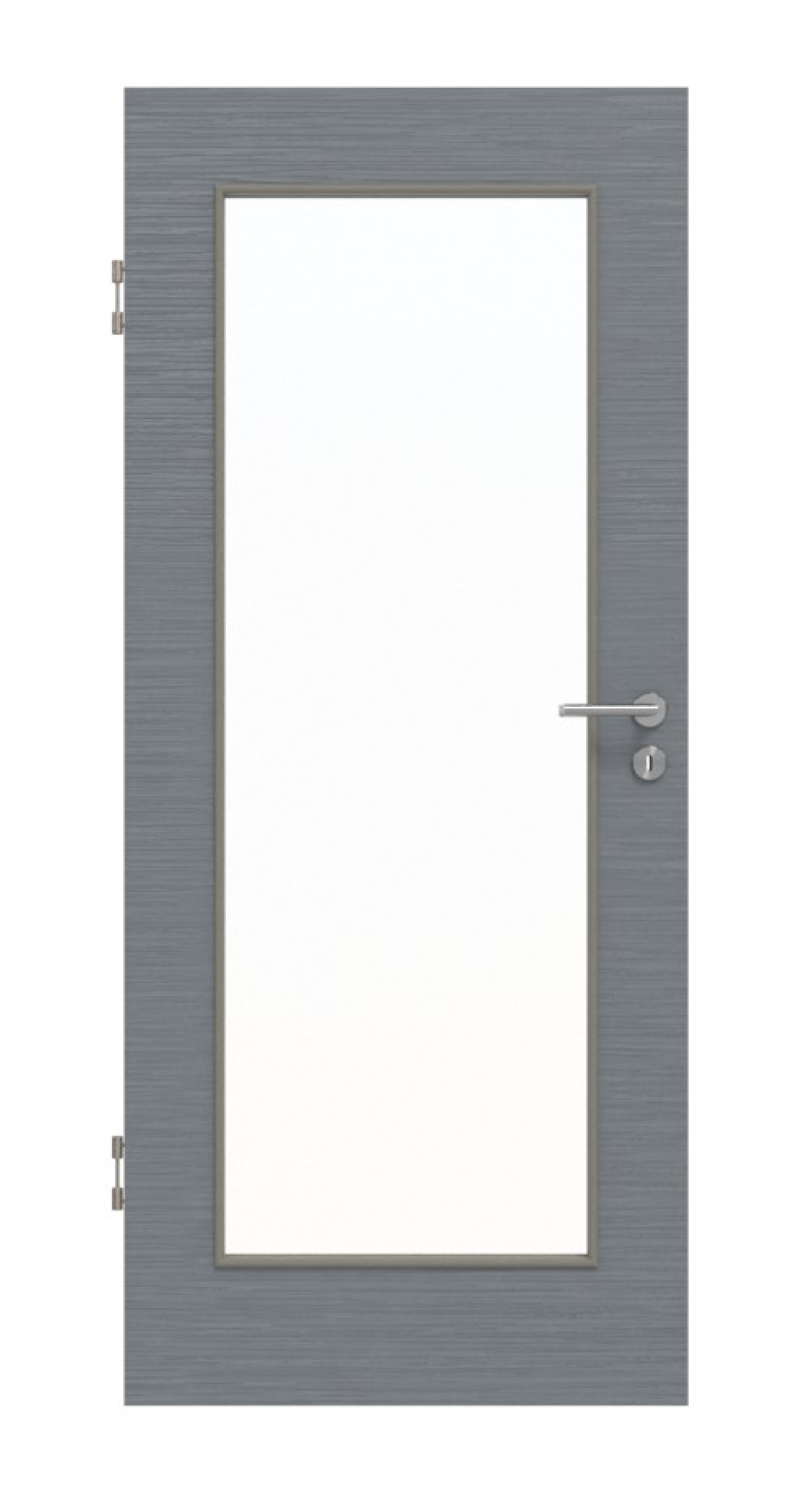Front view of Structured Hygge Grey LA 8 Basic Interior Door - Huga