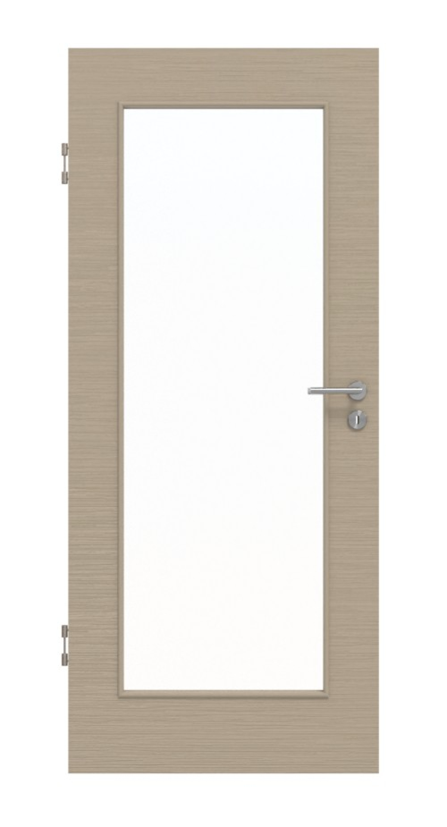 Frontansicht drzwi wewnętrznych Huga Strukturiert Taupe LA 8 Basic