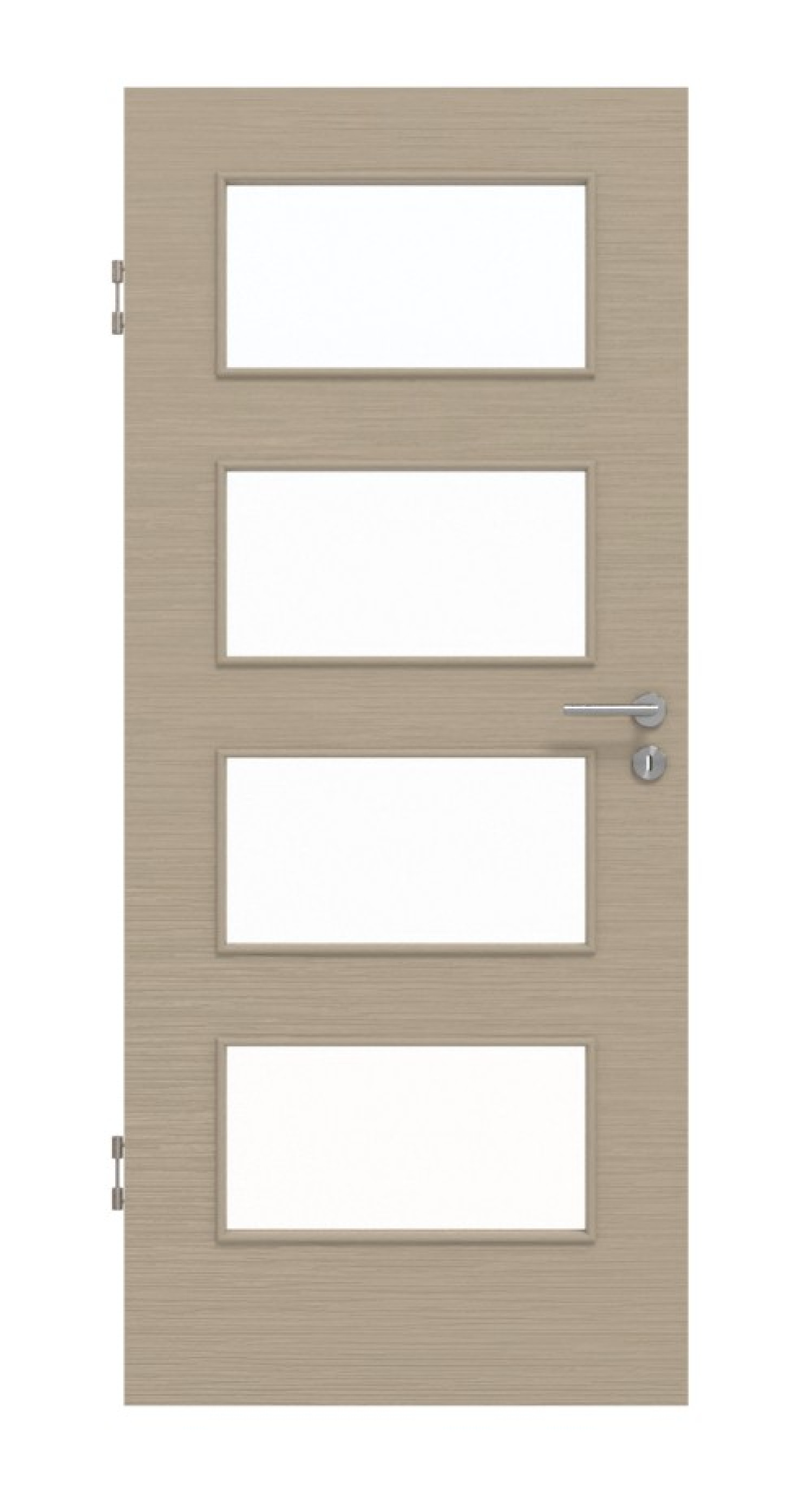 Frontansicht Strukturiowane Taupe LA 9 Basic Drzwi wewnętrzne - Huga