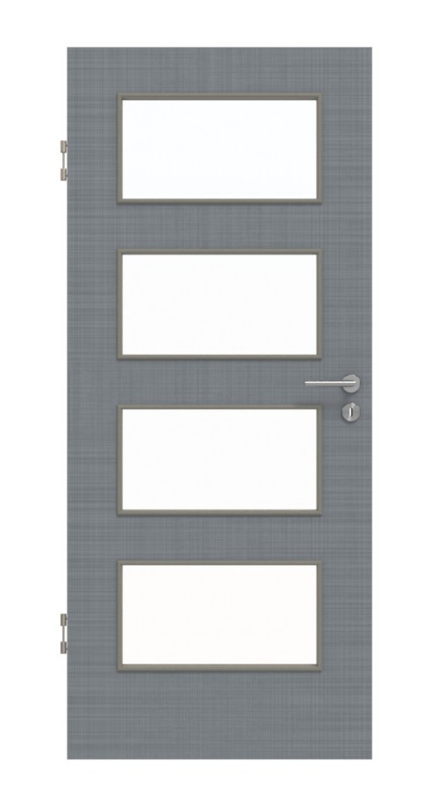 Frontansicht drzwi wewnętrznych Huga Cotton like Hygge Szary LA 9 Basic