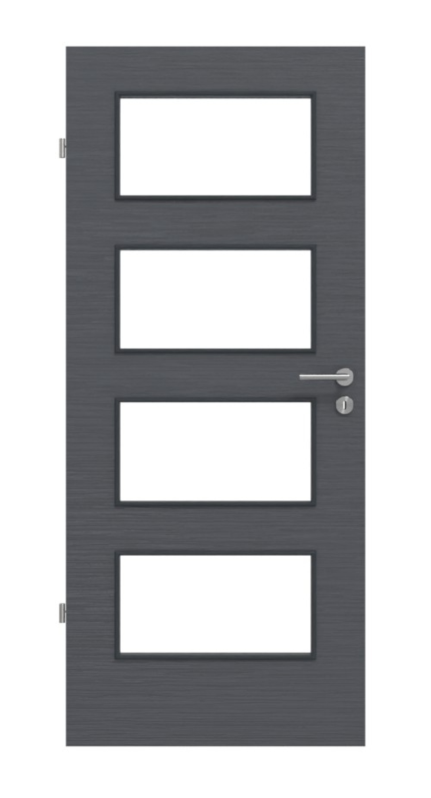 Frontansicht Strukturiert Anthrazit LA 9 Basic Innentür - Huga