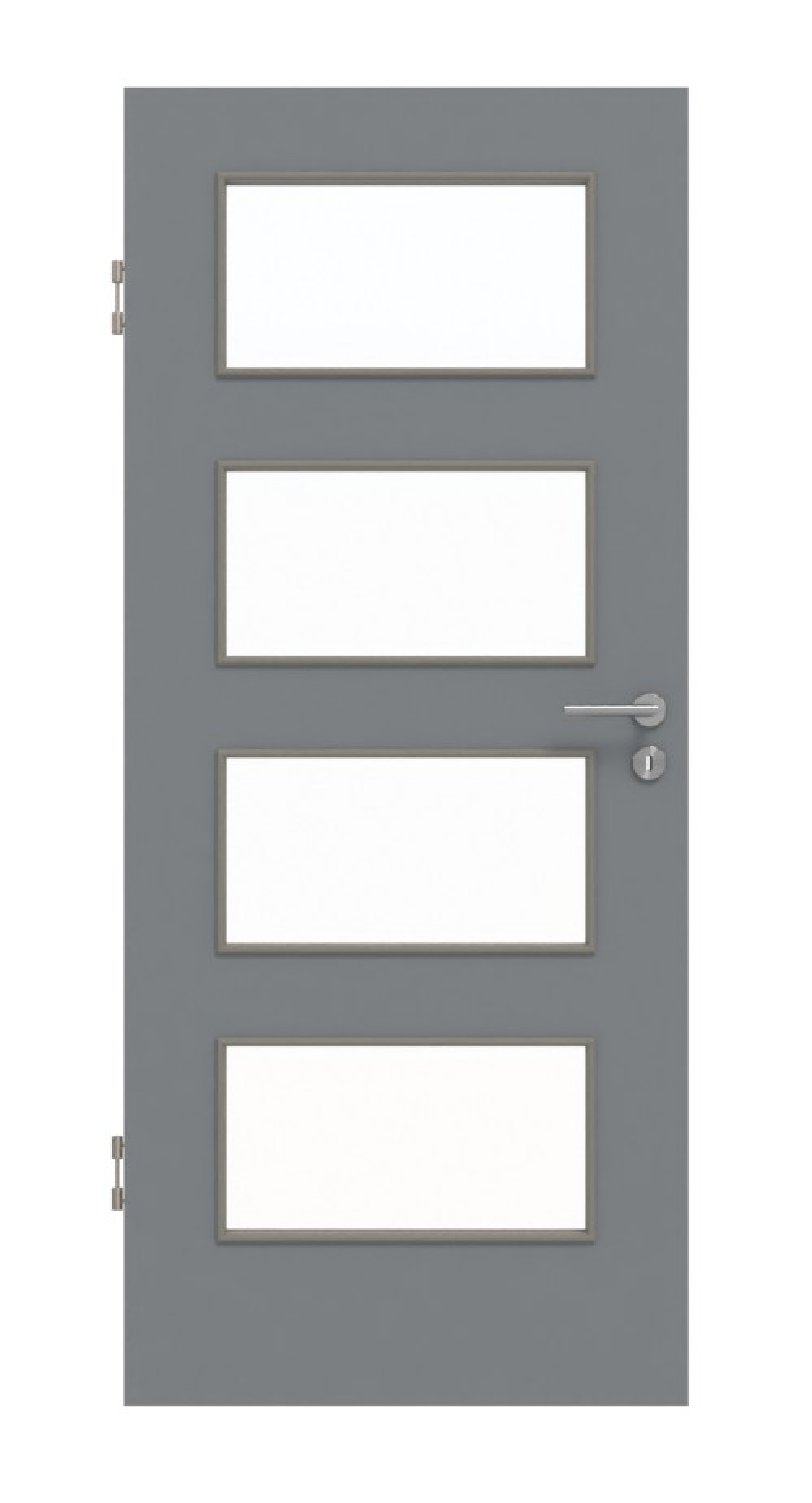 Frontansicht Ultramatt Hygge Szary LA 9 Podstawowe drzwi wewnętrzne - Huga