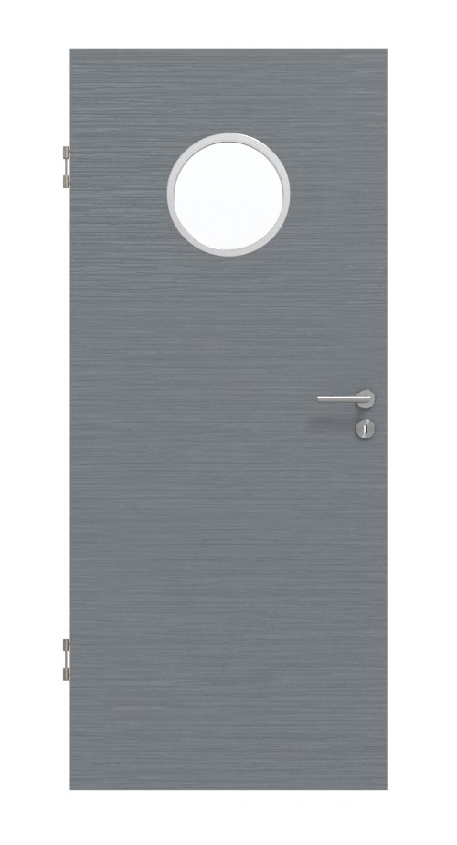 Widok z przodu Strukturiert Hygge Grau LA Bullauge Basic Innentür - Huga