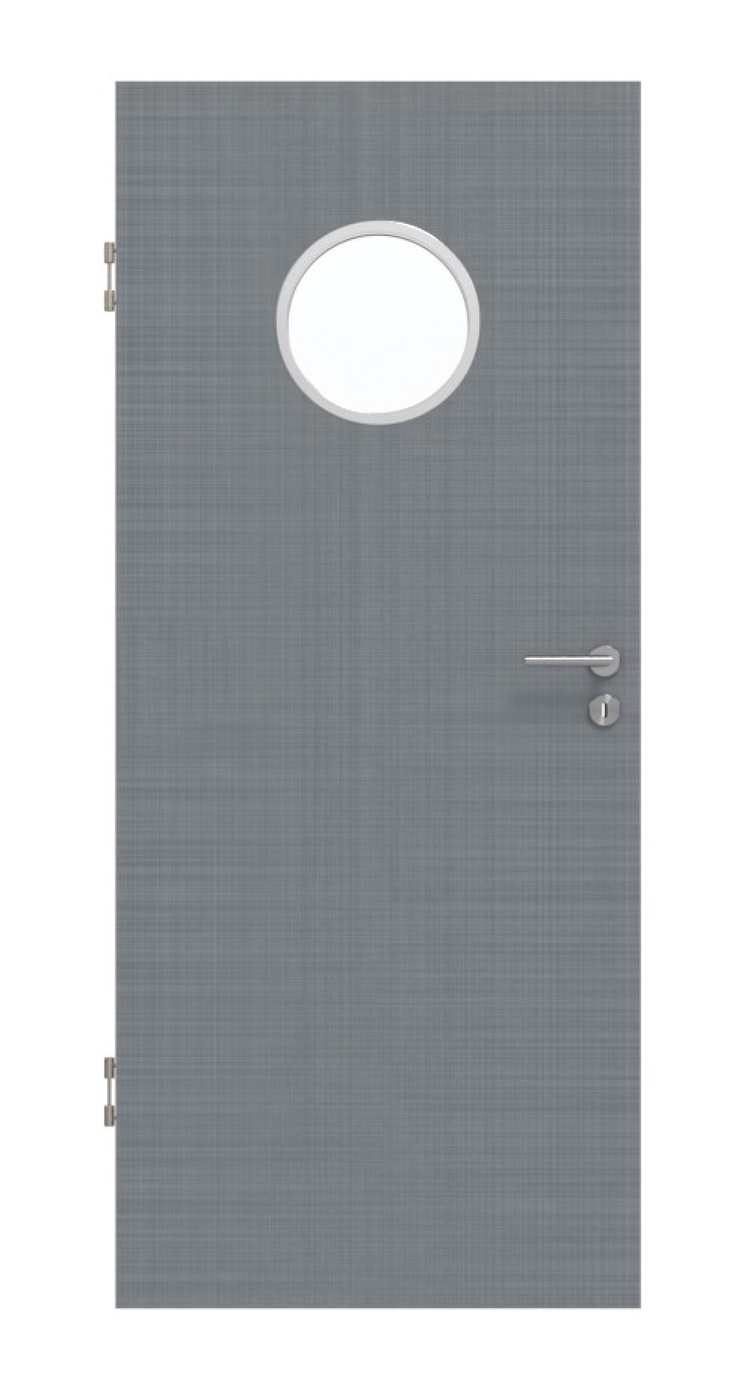 Widok z przodu drzwi wewnętrznych Cotton like Hygge Szary LA Bullauge Basic - Huga