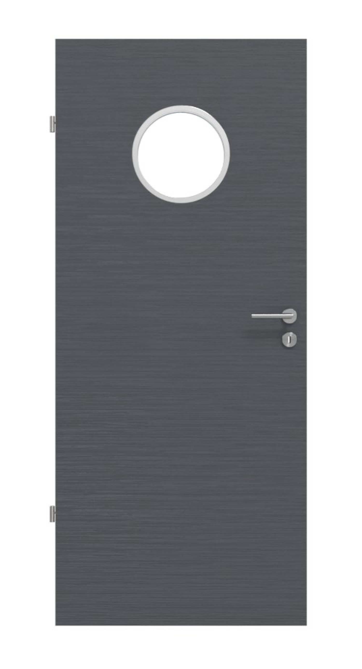 Widok z przodu Strukturiert Anthrazit LA Bullauge Basic Innentür - Huga