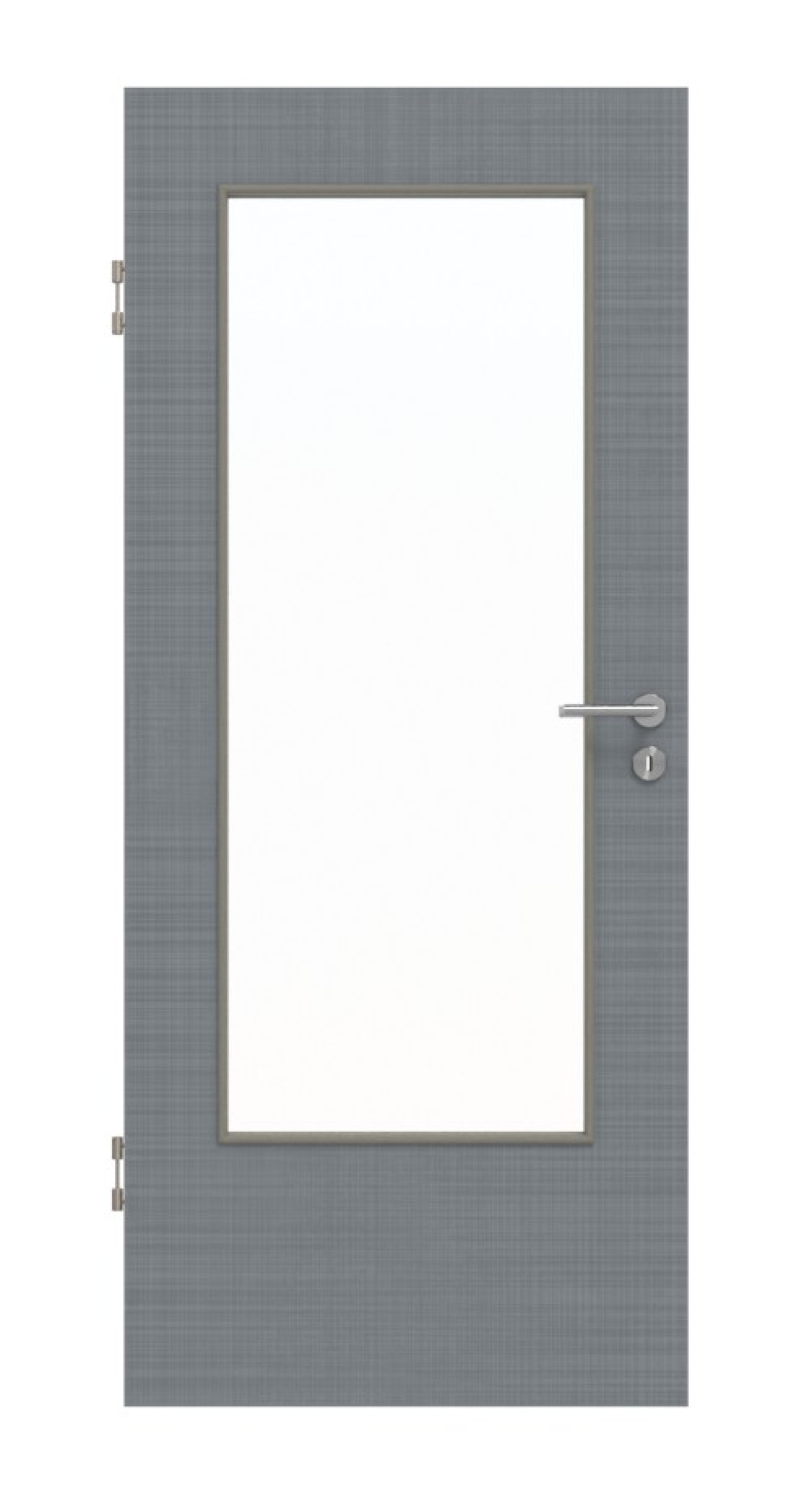 Front view of Cotton like Hygge Grey LA-DIN Basic interior door - Huga