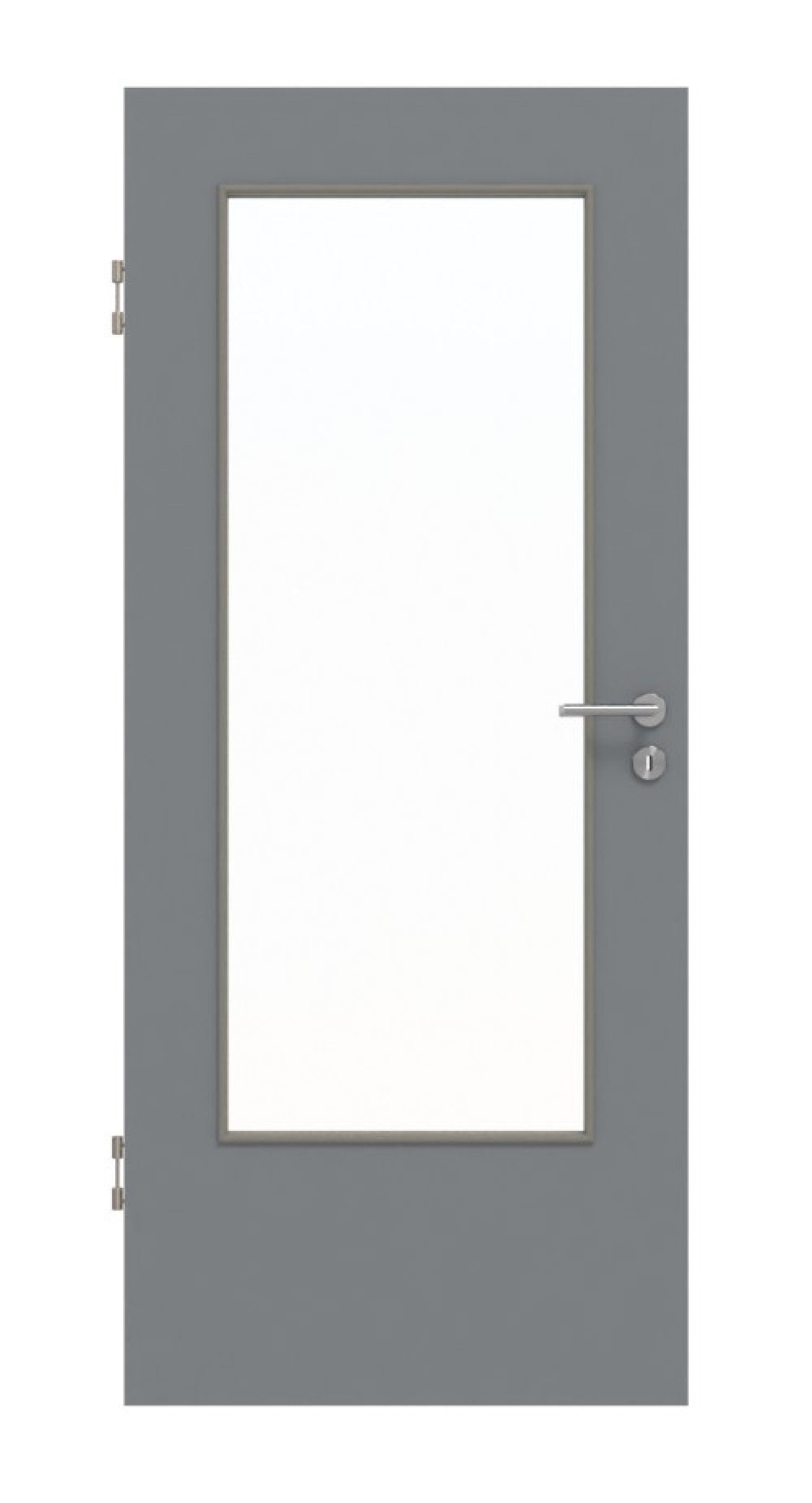 Front view of Ultramatt Hygge Grey LA-DIN Basic interior door - Huga
