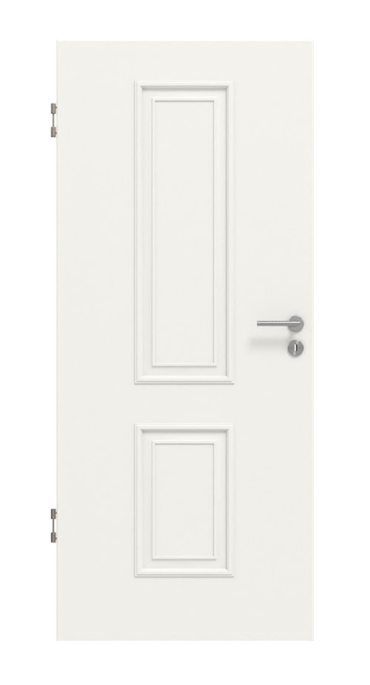 Front view of Country House 5 Classic Durat Traffic White RAL 9016 interior door - Huga