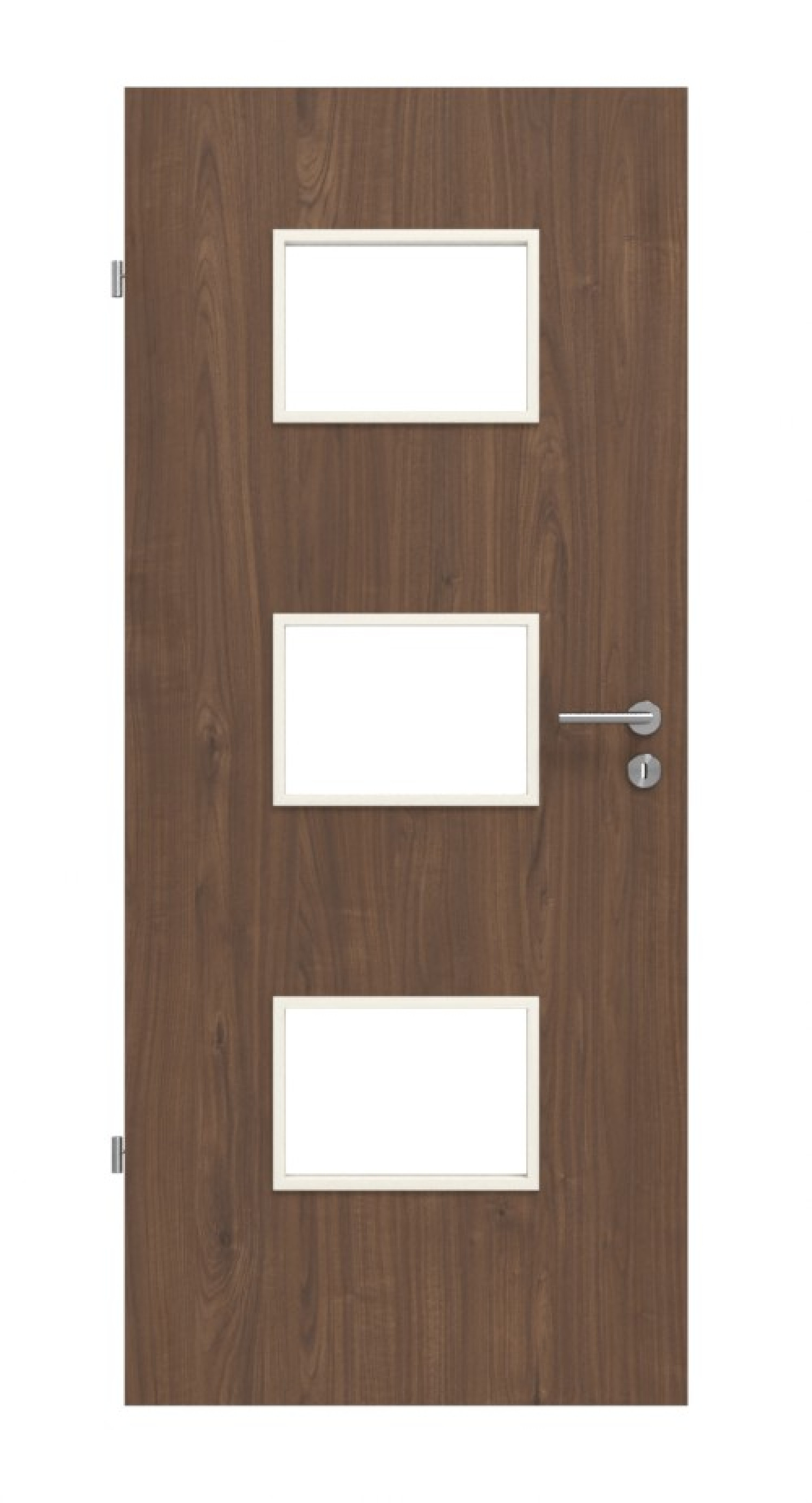 Widok frontowy drzwi wewnętrznych WESTAG Nussbaum Trentino NU 717 PortaLit CPL z przeszkleniem LA-3Q