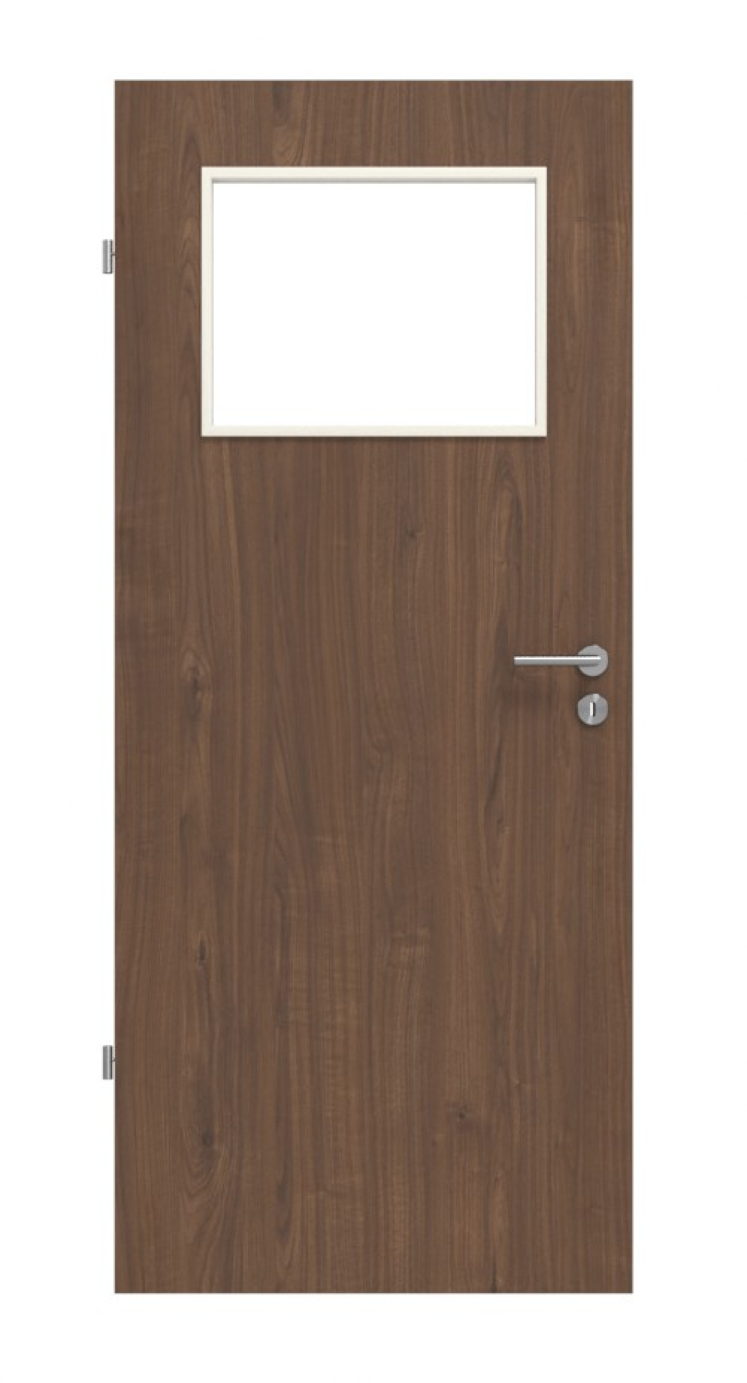 Widok frontowy drzwi wewnętrznych WESTAG Nussbaum Trentino NU 717 PortaLit CPL z przeszkleniem LA-40