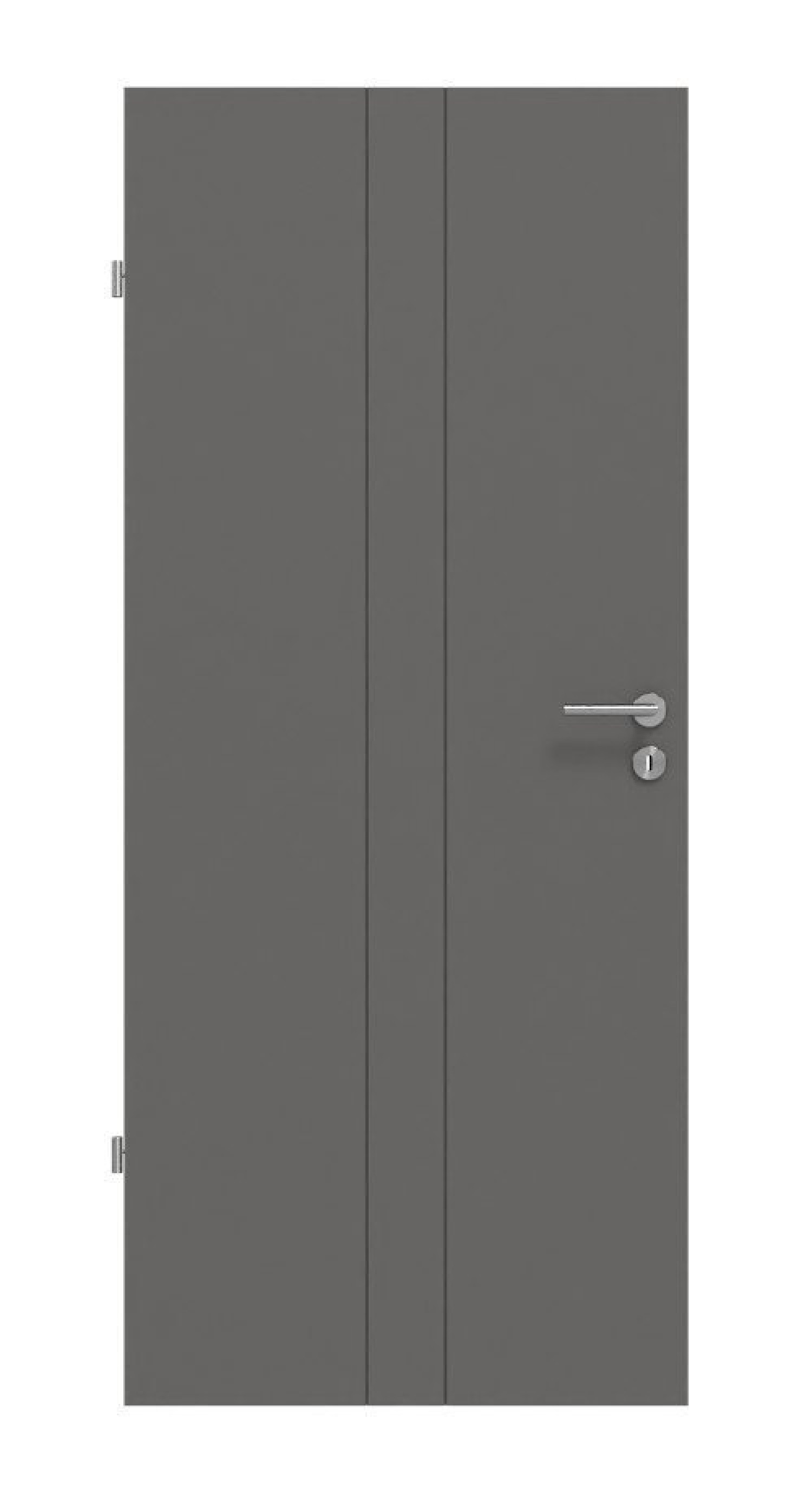 Frontansicht drzwi wewnętrznych Huga Signum 23 Hygge szary RAL 7037 Lakier Concept