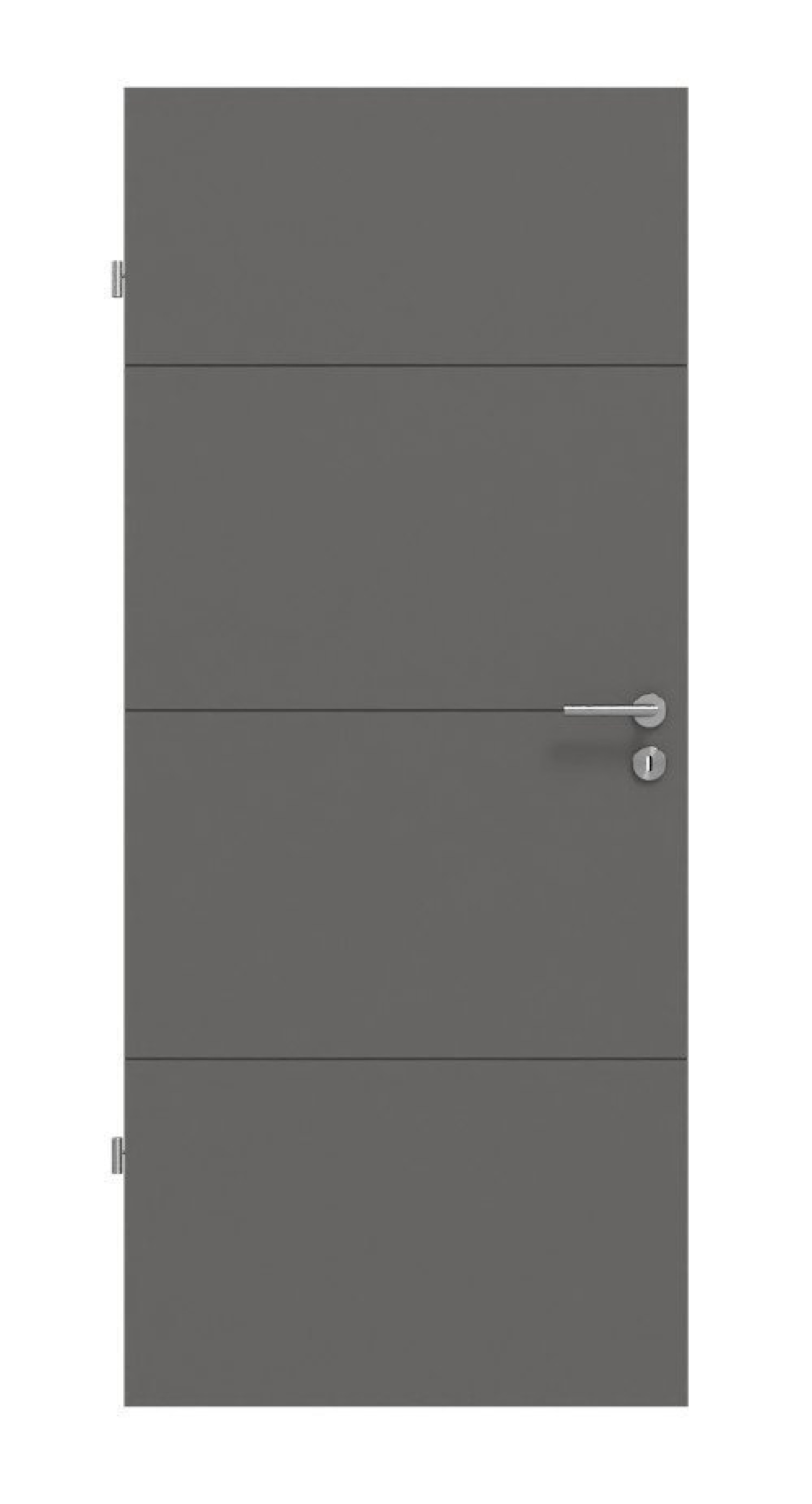 Frontansicht drzwi wewnętrznych Huga Signum 34 Hygge szary RAL 7037 Lakier Concept