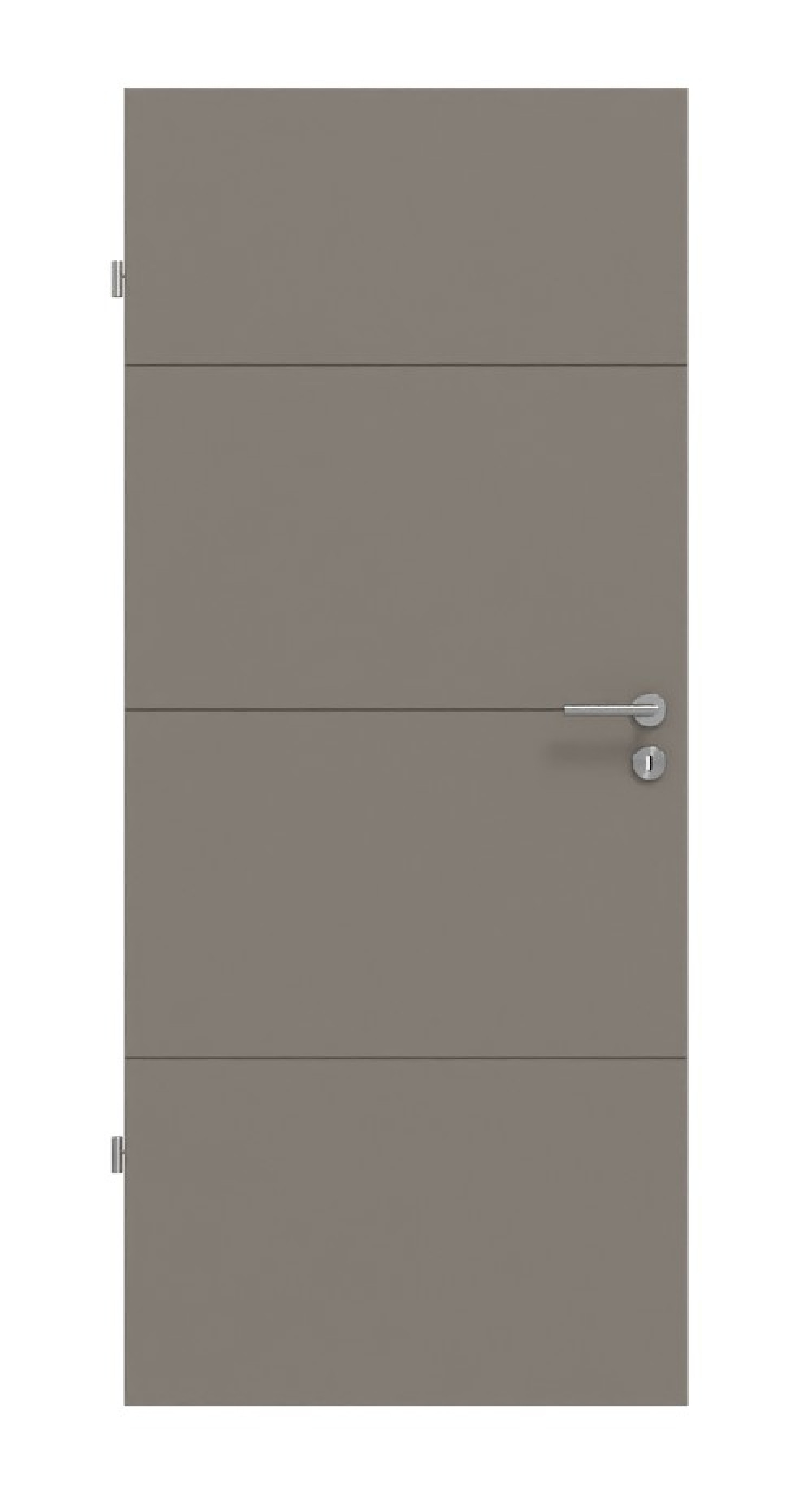 Frontansicht drzwi wewnętrznych Signum 34 Basic Lak Taupe RAL 7048 - Huga
