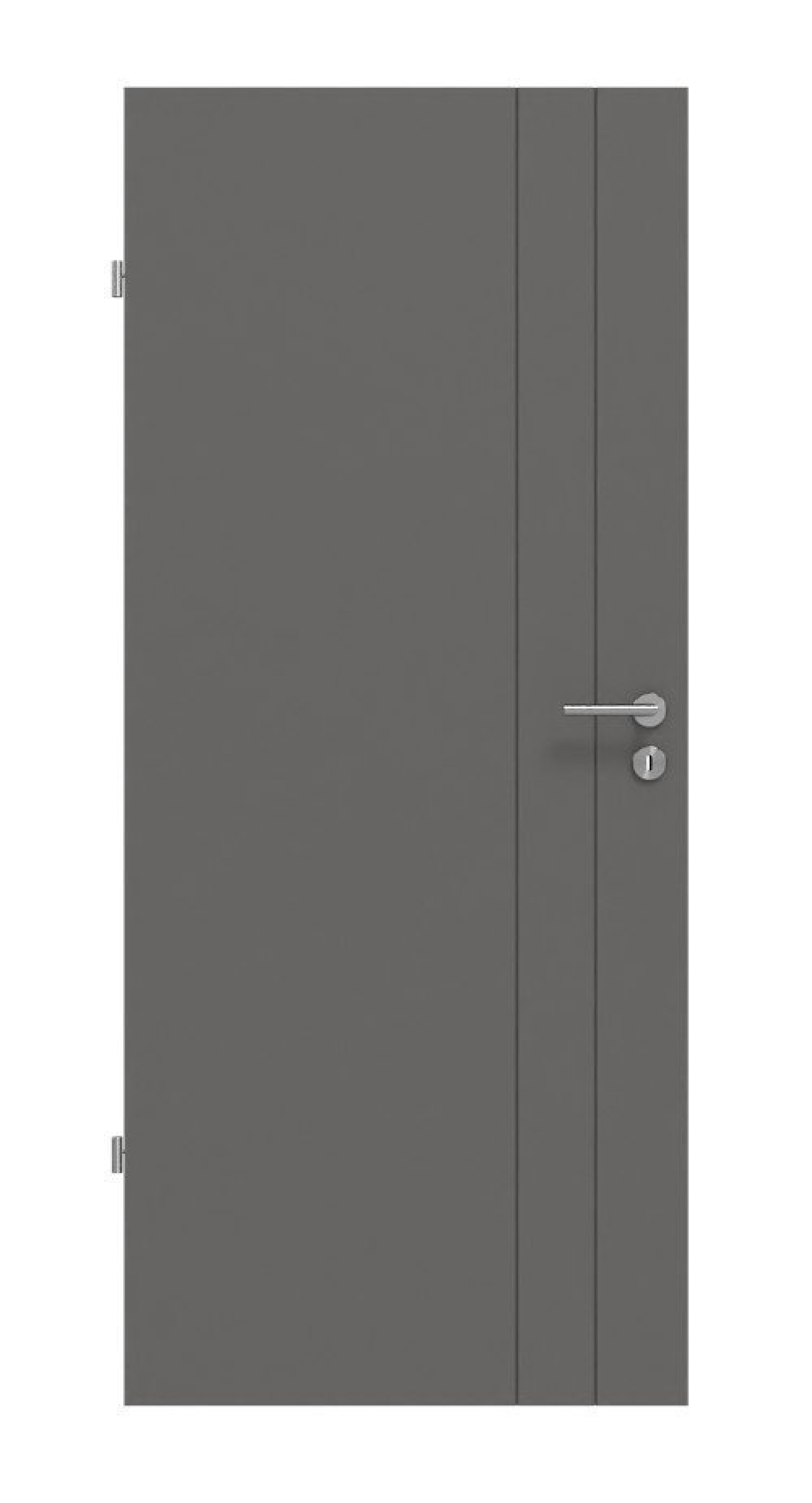 Frontansicht drzwi wewnętrznych Huga Signum 44 Hygge szary RAL 7037 Lakier Concept