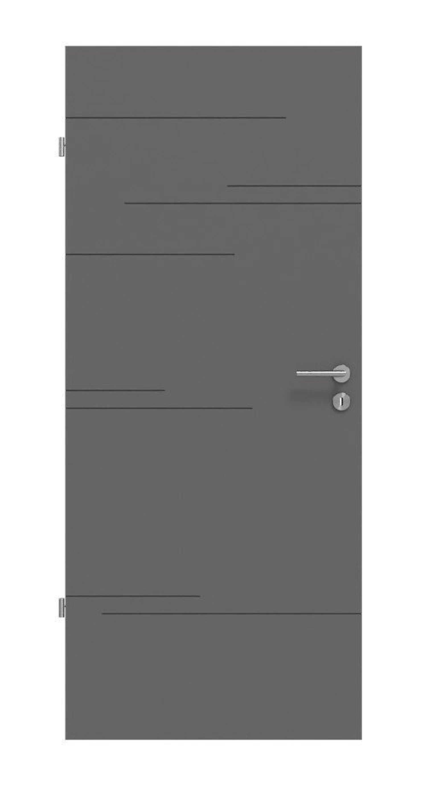 Front view of Huga interior door Signum 50 Hygge gray RAL 7037 Lacquer Concept