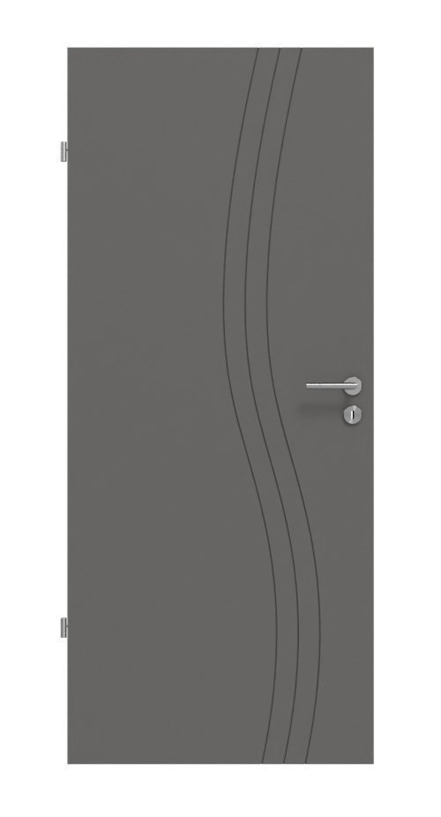 Frontansicht drzwi wewnętrznych Huga Signum 53 Hygge szary RAL 7037 Lakier Concept