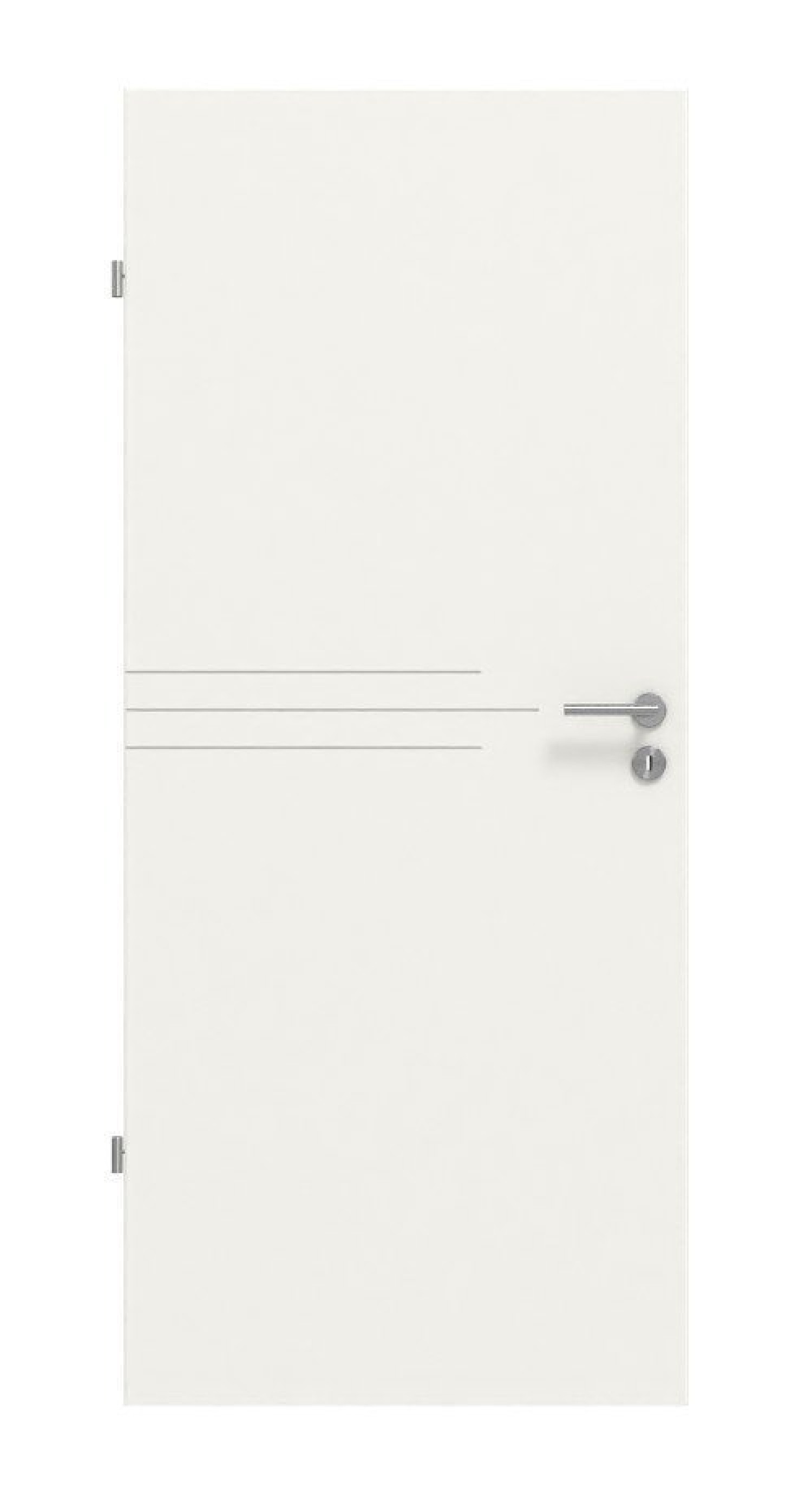 Widok frontowy drzwi wewnętrznych Signum 56 Basic Lakierowany Biały RAL 9016 - Huga