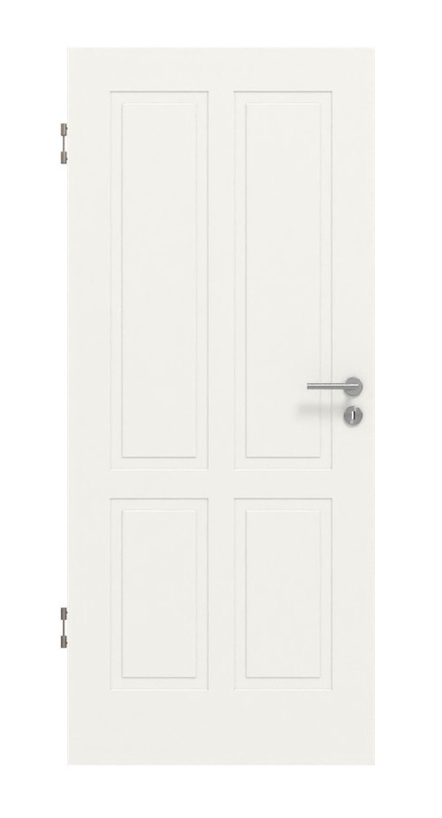 Frontansicht drzwi wewnętrznych Lacuna 4 Classic białe lakierowane - Huga