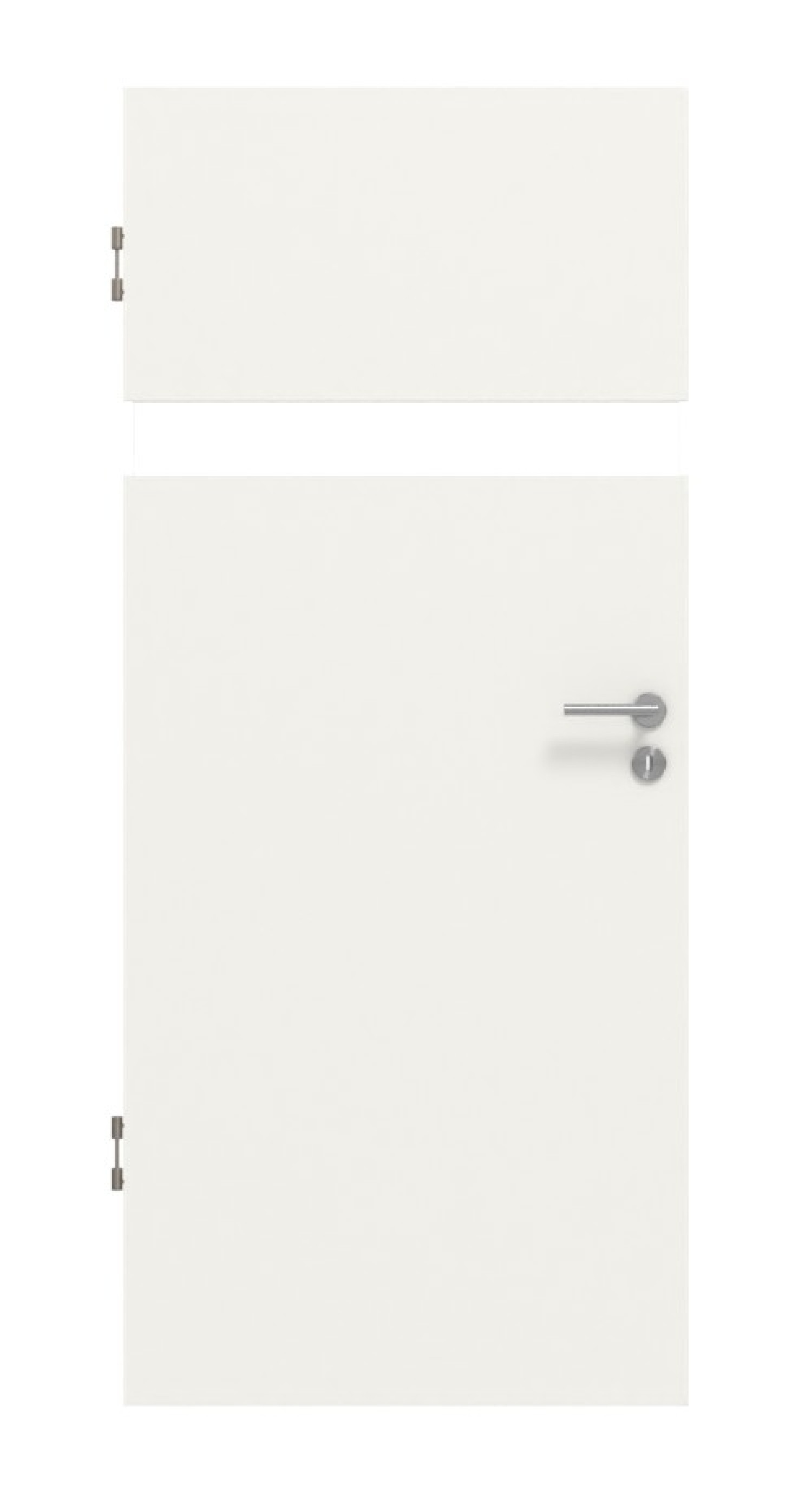 Frontansicht HUGA Innentür Smart 1 w białym lakierze Concept z poziomym przeszkleniem