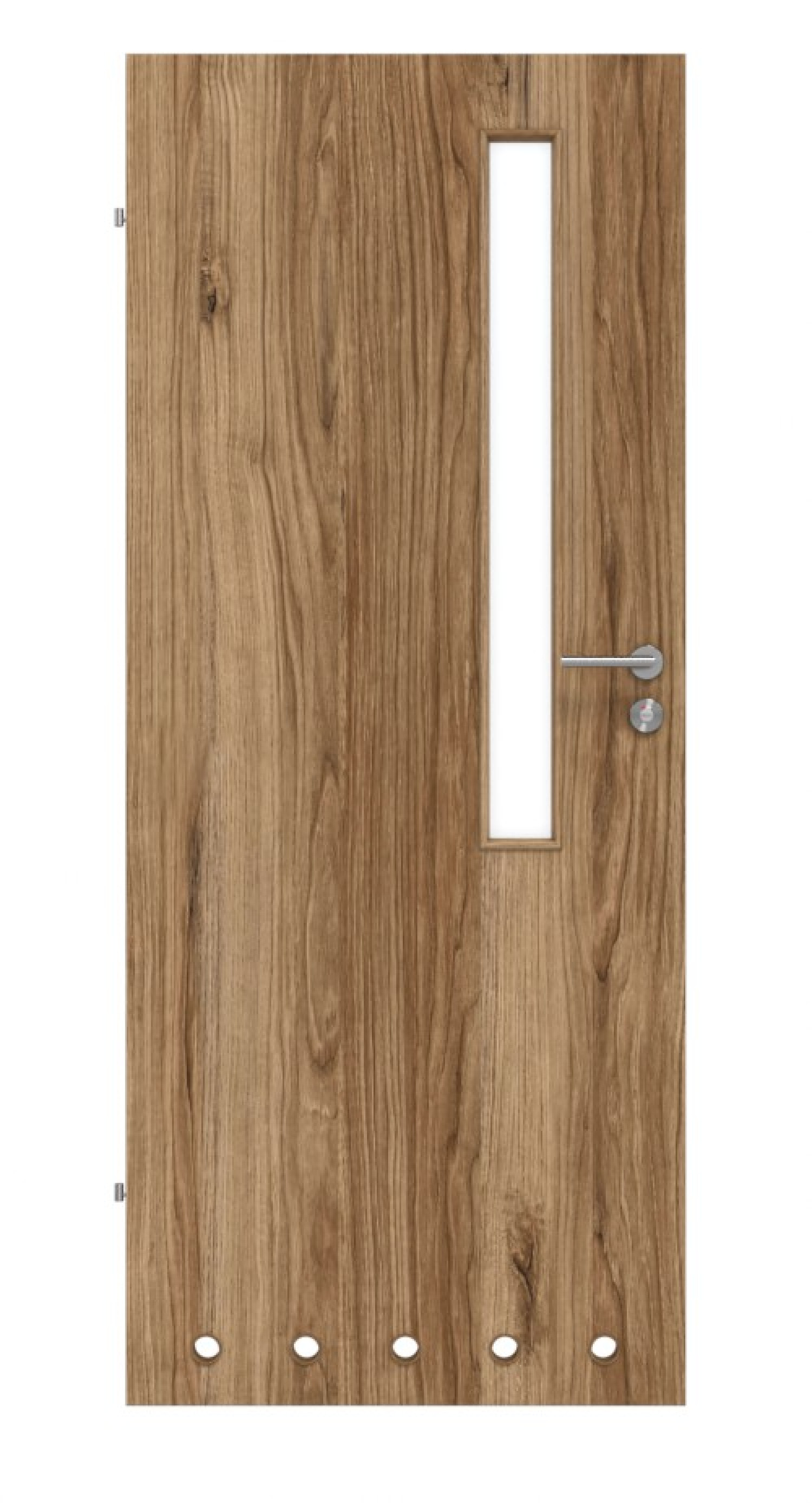 Widok frontowy drzwi wewnętrznych Zano M2 Honig Catania folia dekoracyjna z przeszkleniem