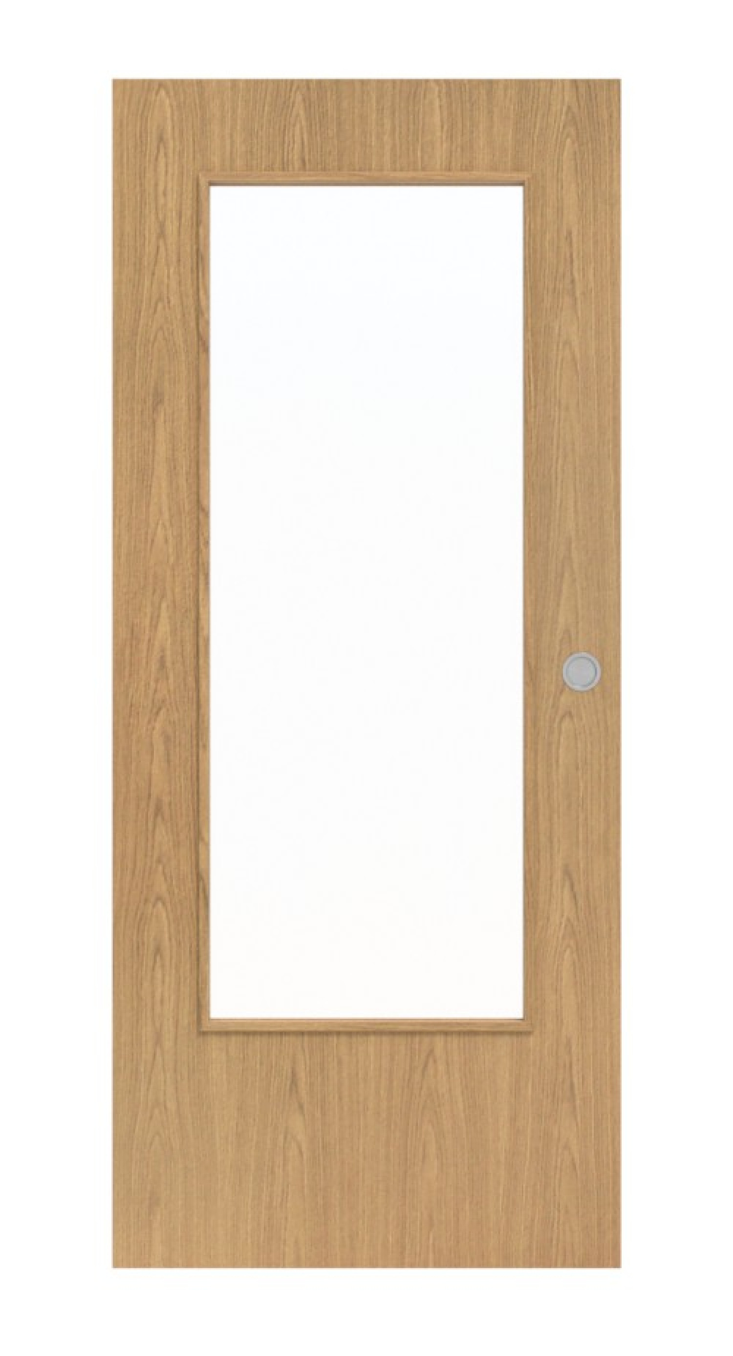 WESTAG Drzwi przesuwne do pomieszczeń mokrych Dąb jasny EiB 310 PortaLit CPL z przeszkleniem LA-DIN