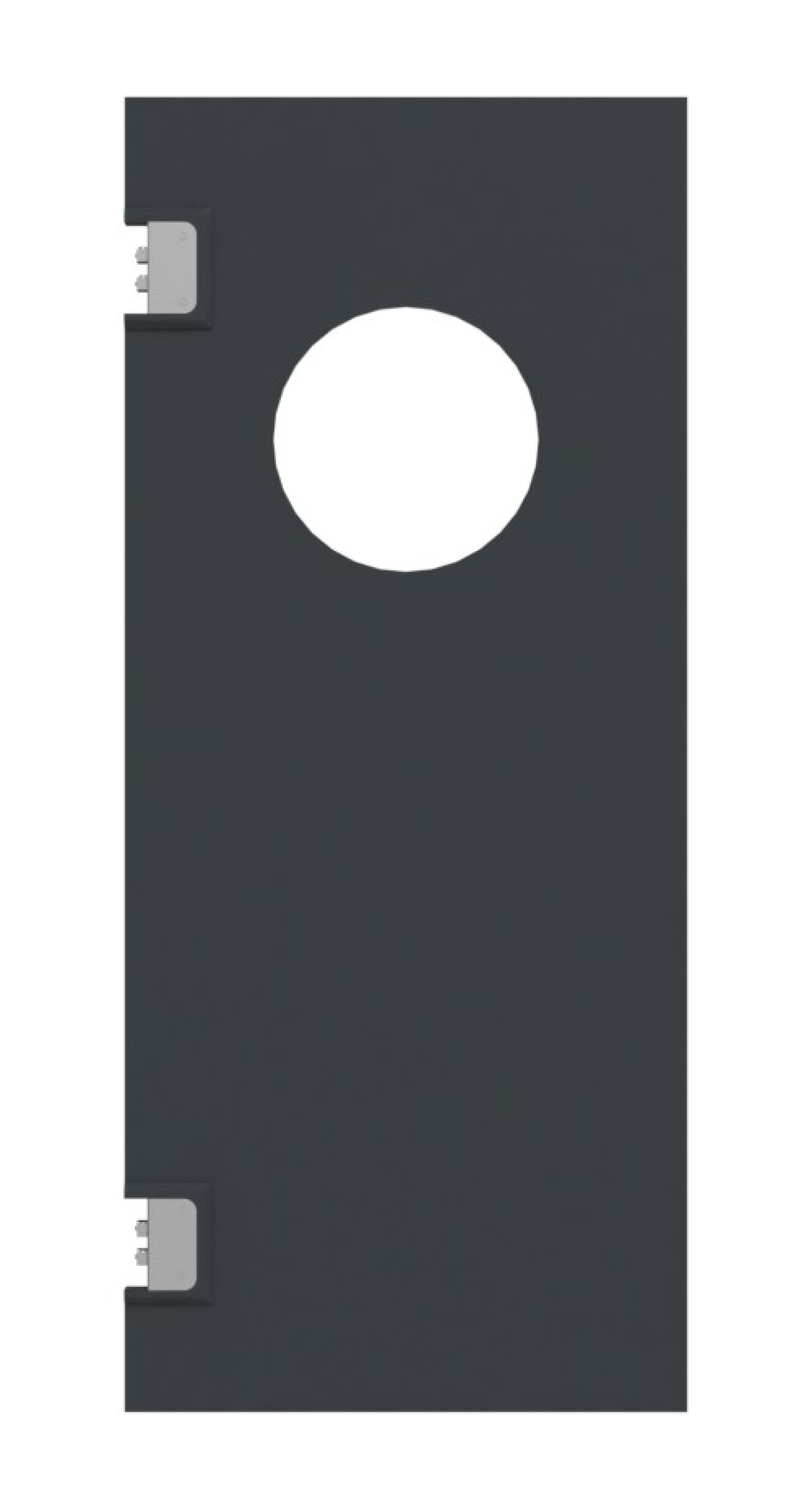 HÖRMANN drzwi wahadłowe z tworzywa sztucznego z okrągłym przeszkleniem w zestawie z ościeżnicą