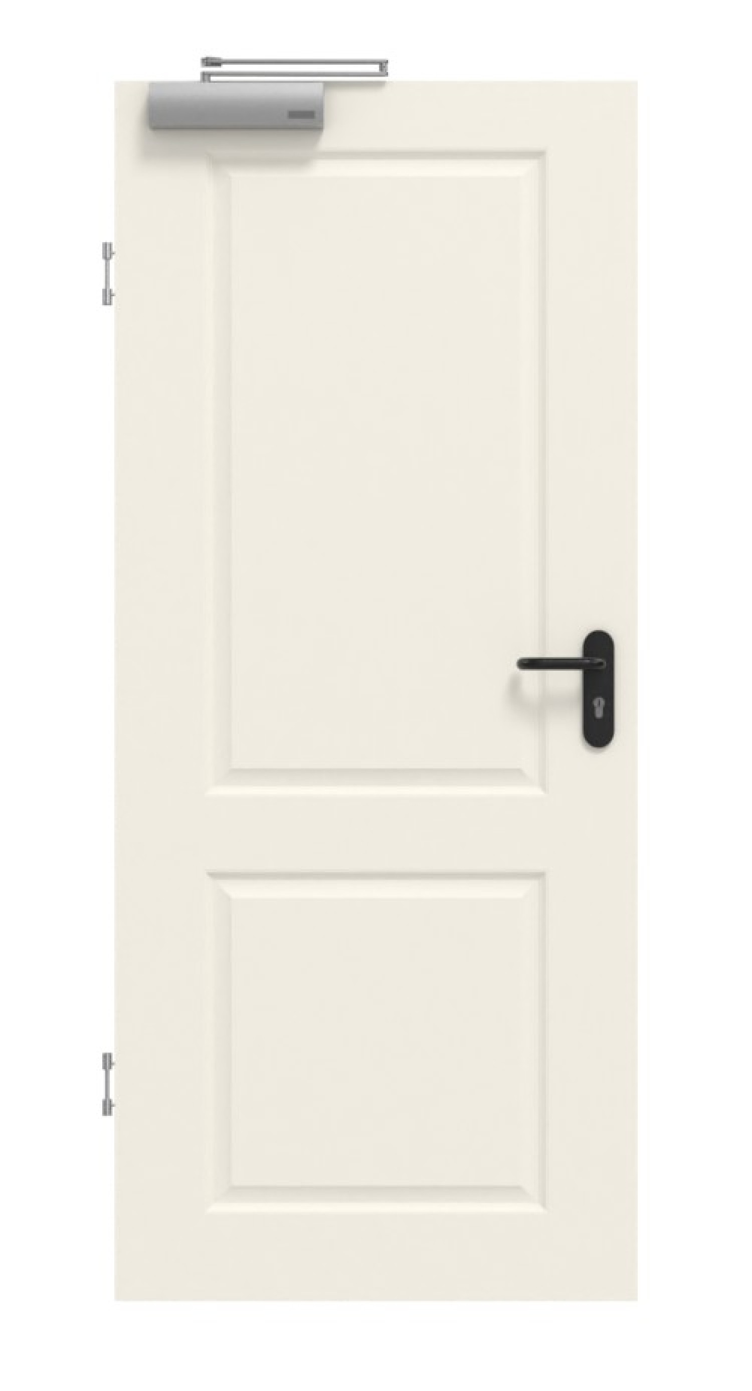 Widok frontowy drzwi przeciwpożarowych GARANT Como C2 białe lakierowane