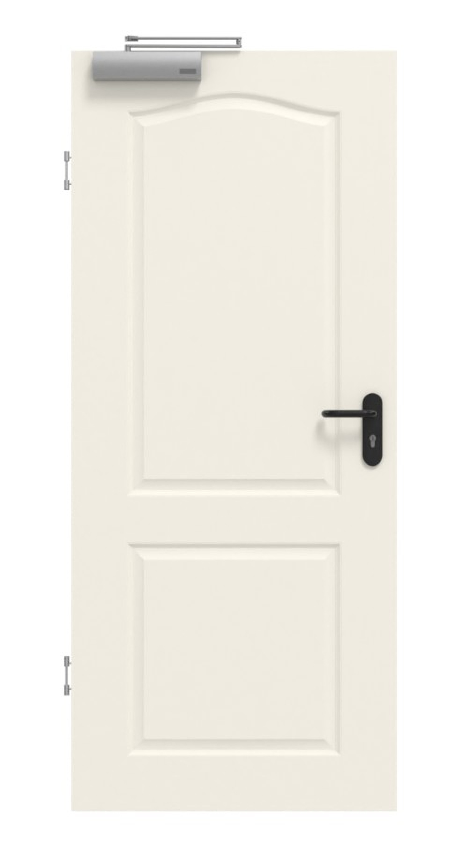 Widok frontowy drzwi przeciwpożarowych GARANT Como CK2 białe lakierowane